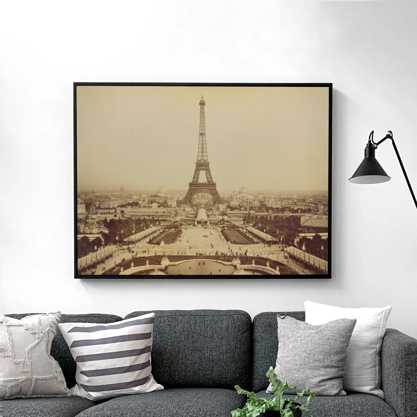 Eiffel Tower and Champ de Mars seen from Trocadéro Palace 1889 - Image 2