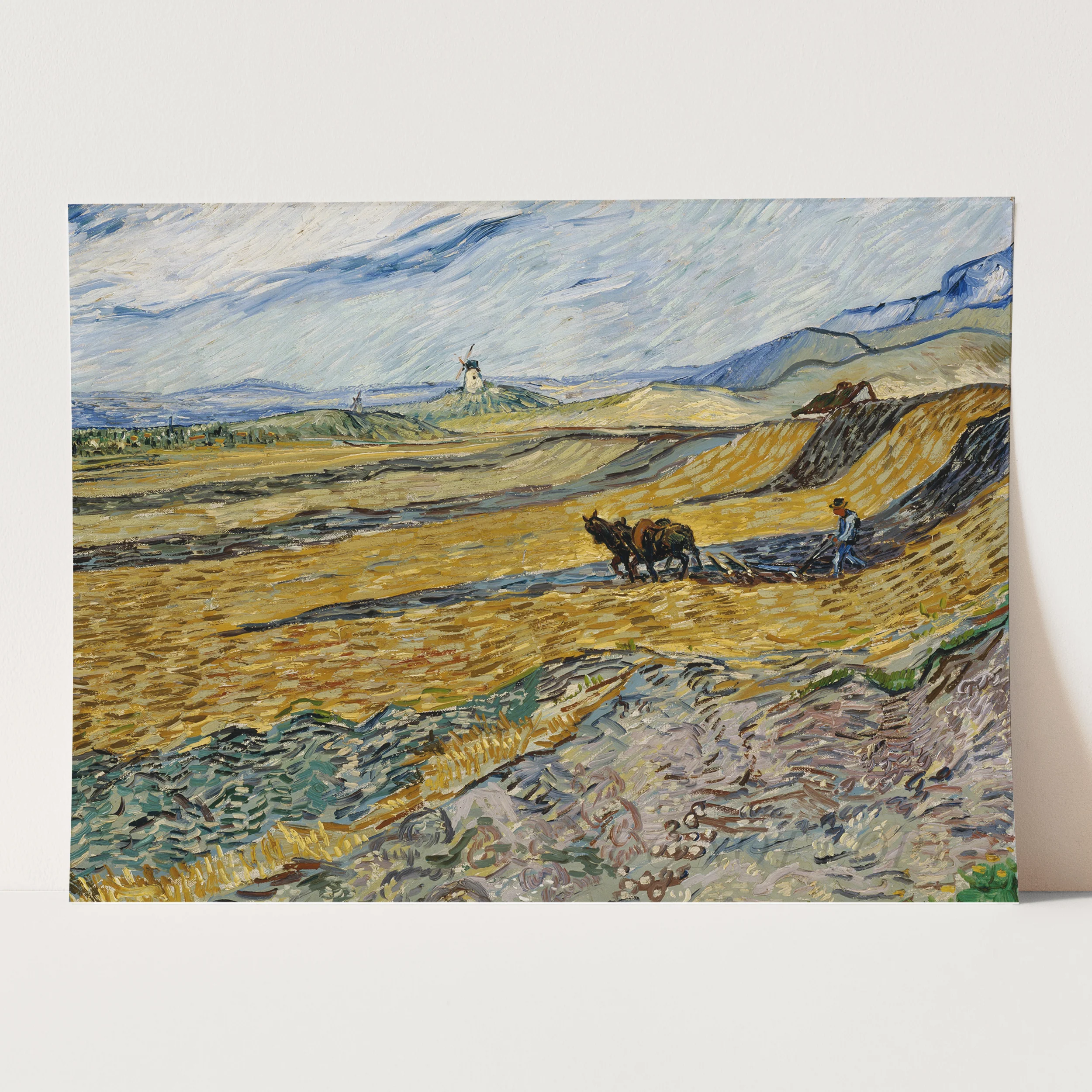 Enclosed Field with Ploughman (1889) by Van Gogh - Image 3
