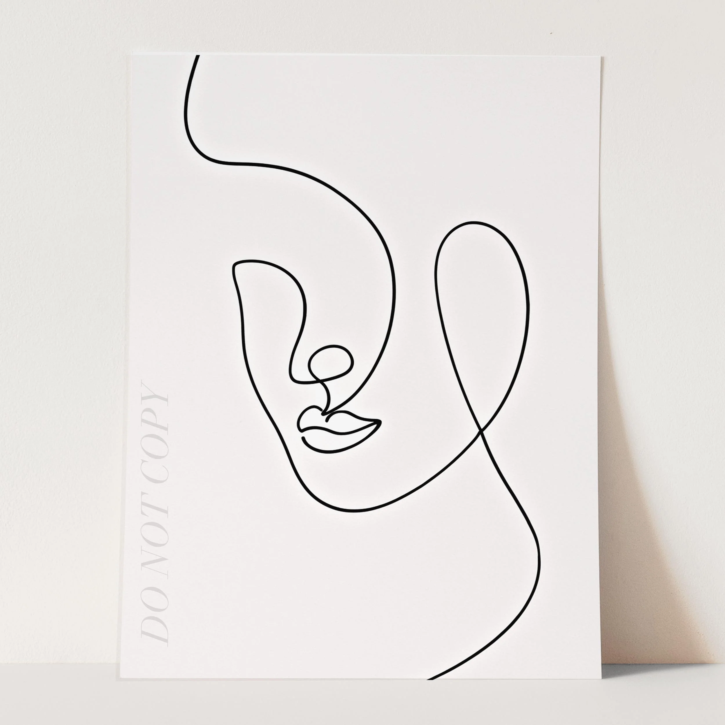 Face Of A Woman Line Art - Image 3