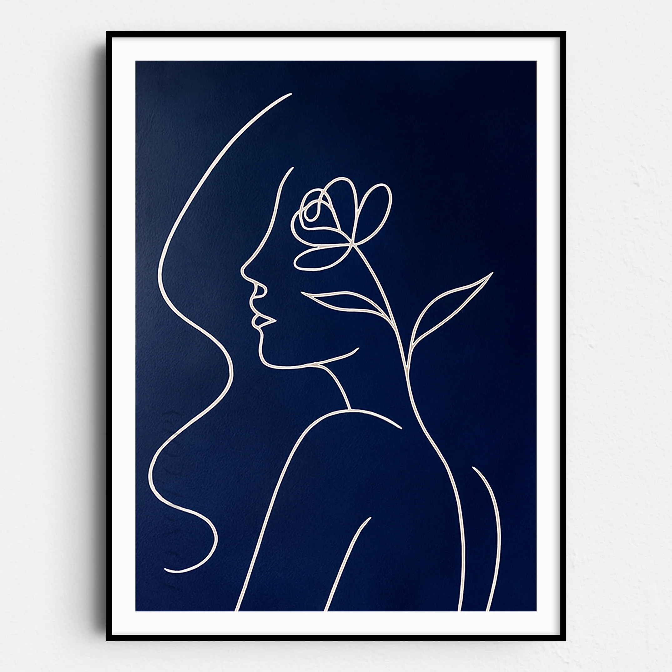 Face of a Woman - Picasso Style Line Art