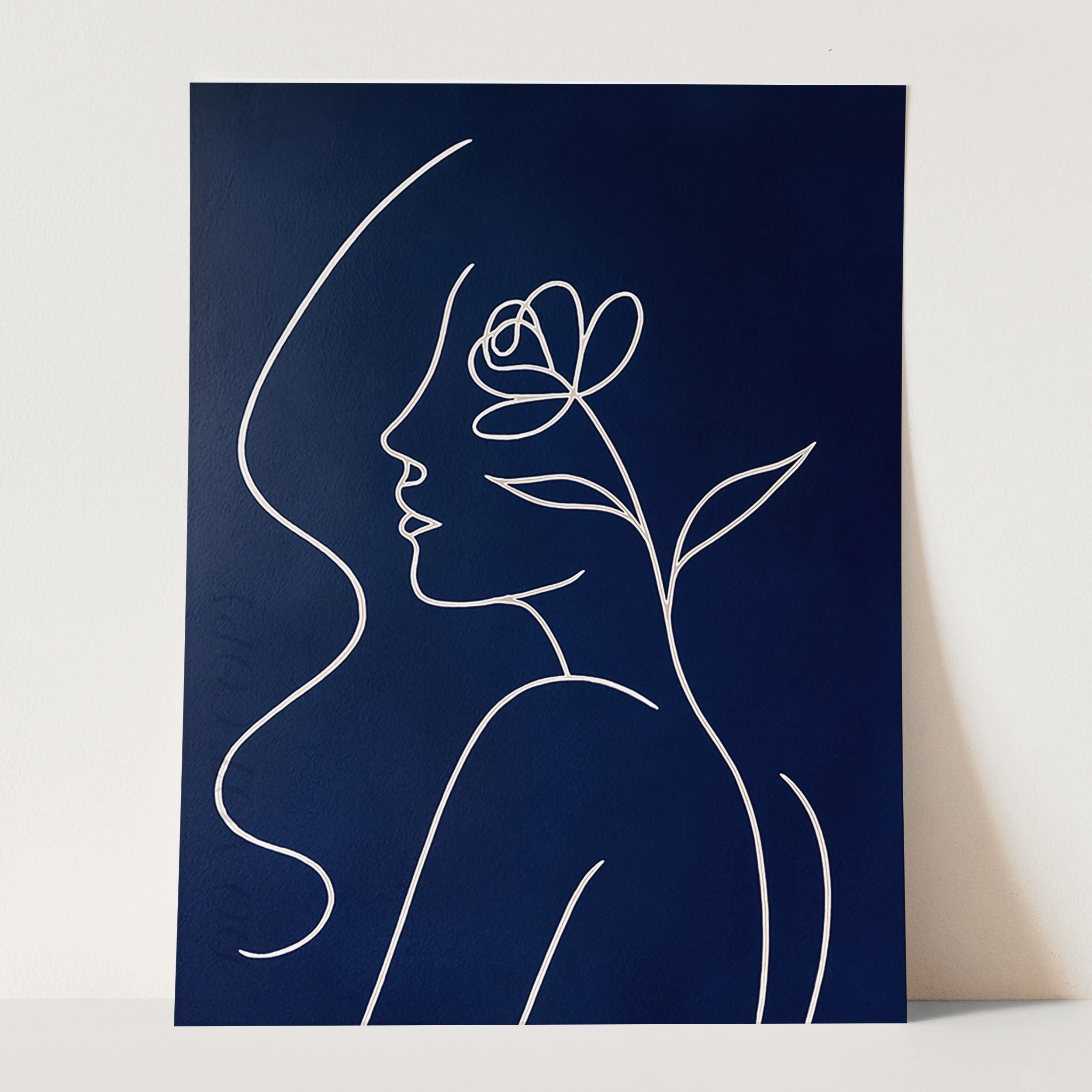 Face of a Woman - Picasso Style Line Art - Image 3