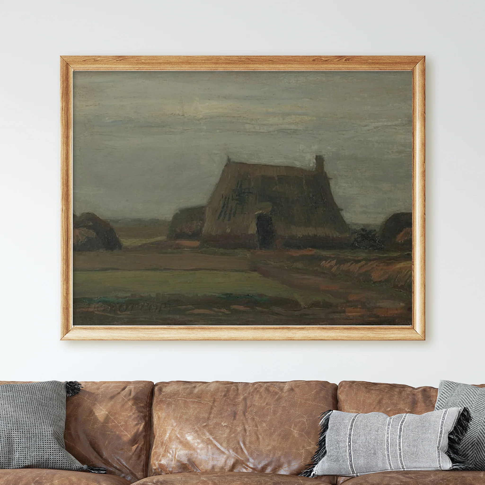 Farm with Stacks of Peat (1883) by Van Gogh - Image 2