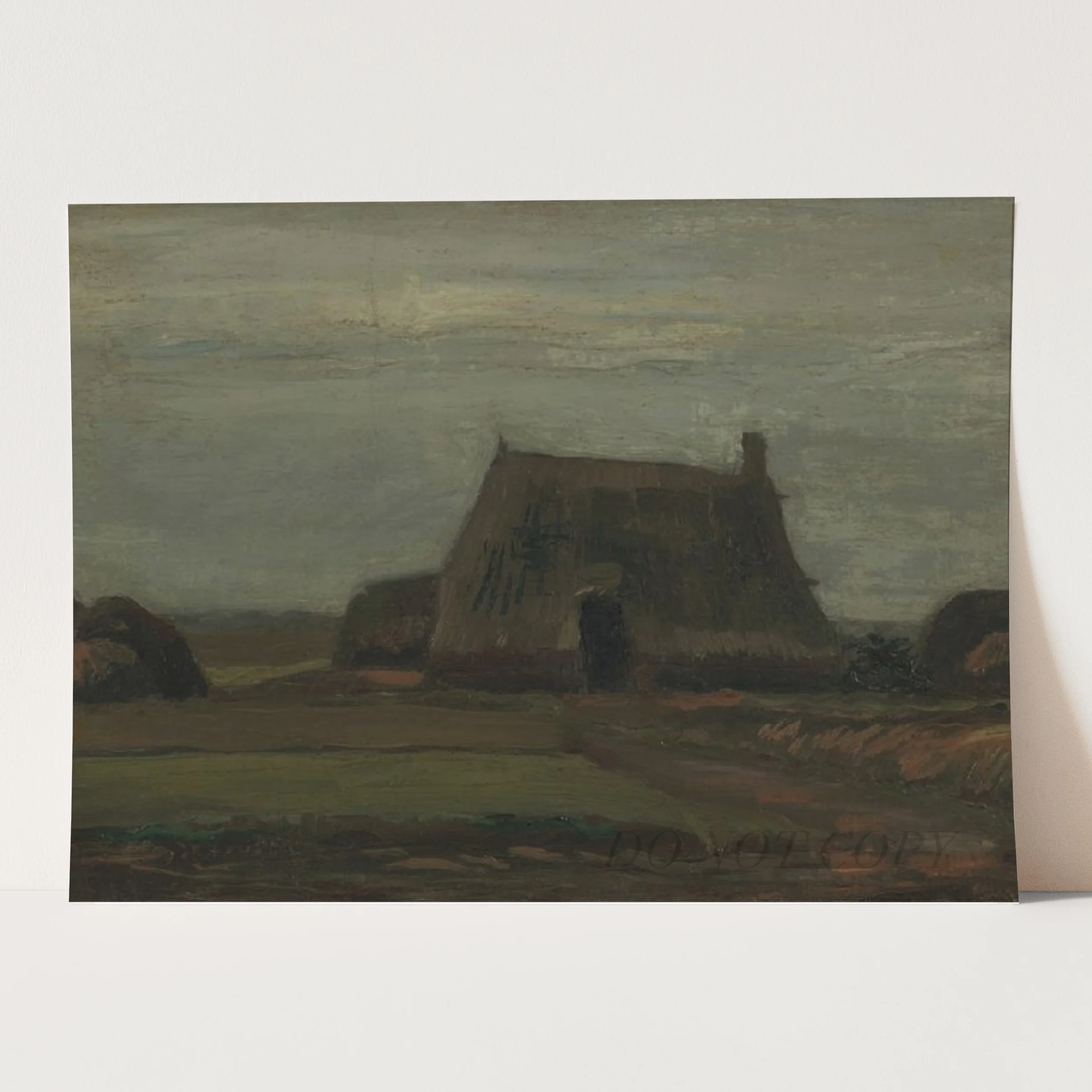 Farm with Stacks of Peat (1883) by Van Gogh - Image 3