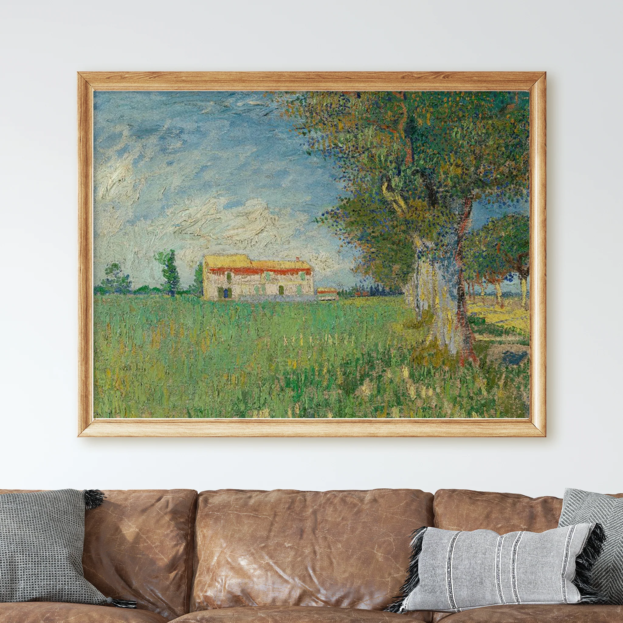 Farmhouse in a Wheatfield (1888) by Van Gogh - Image 2