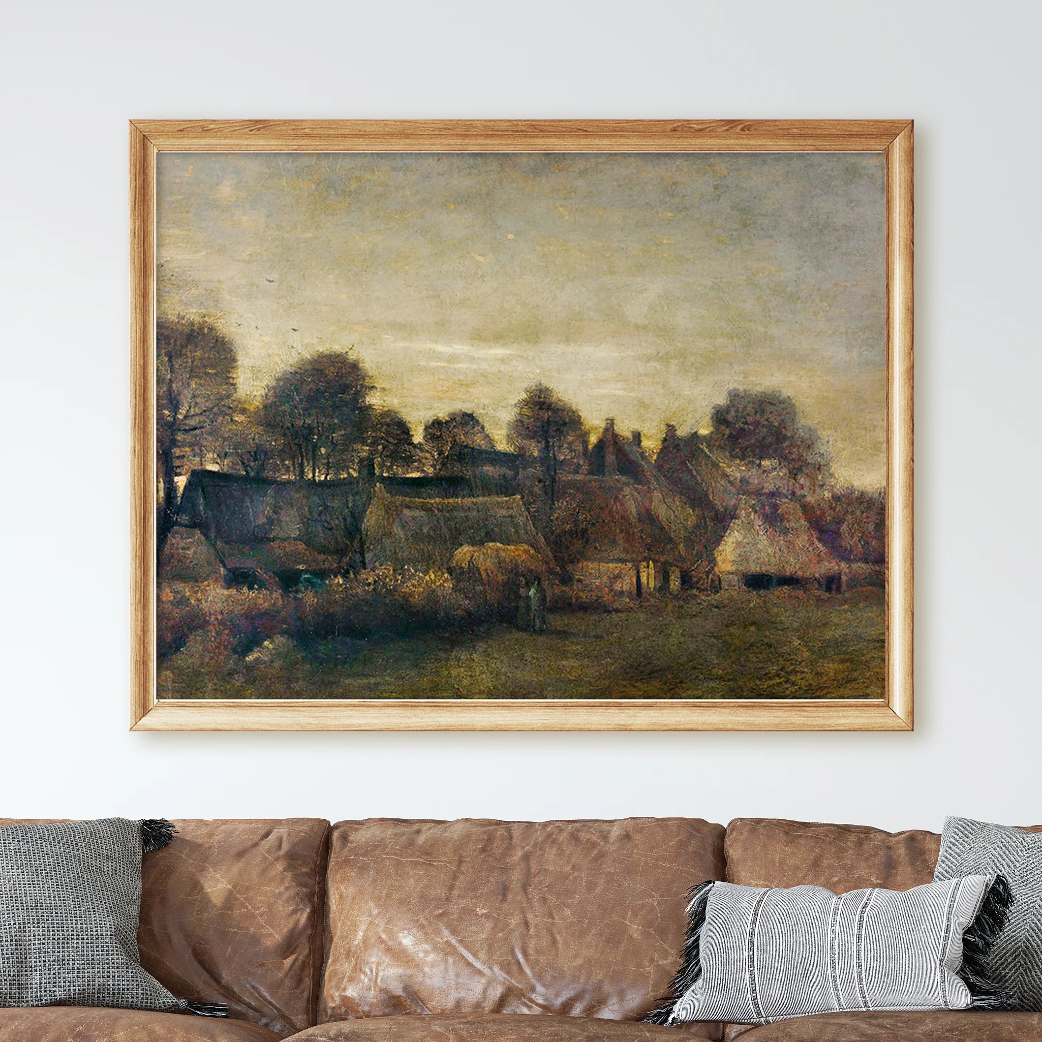Farming Village at Twilight (1884) by Van Gogh - Image 2