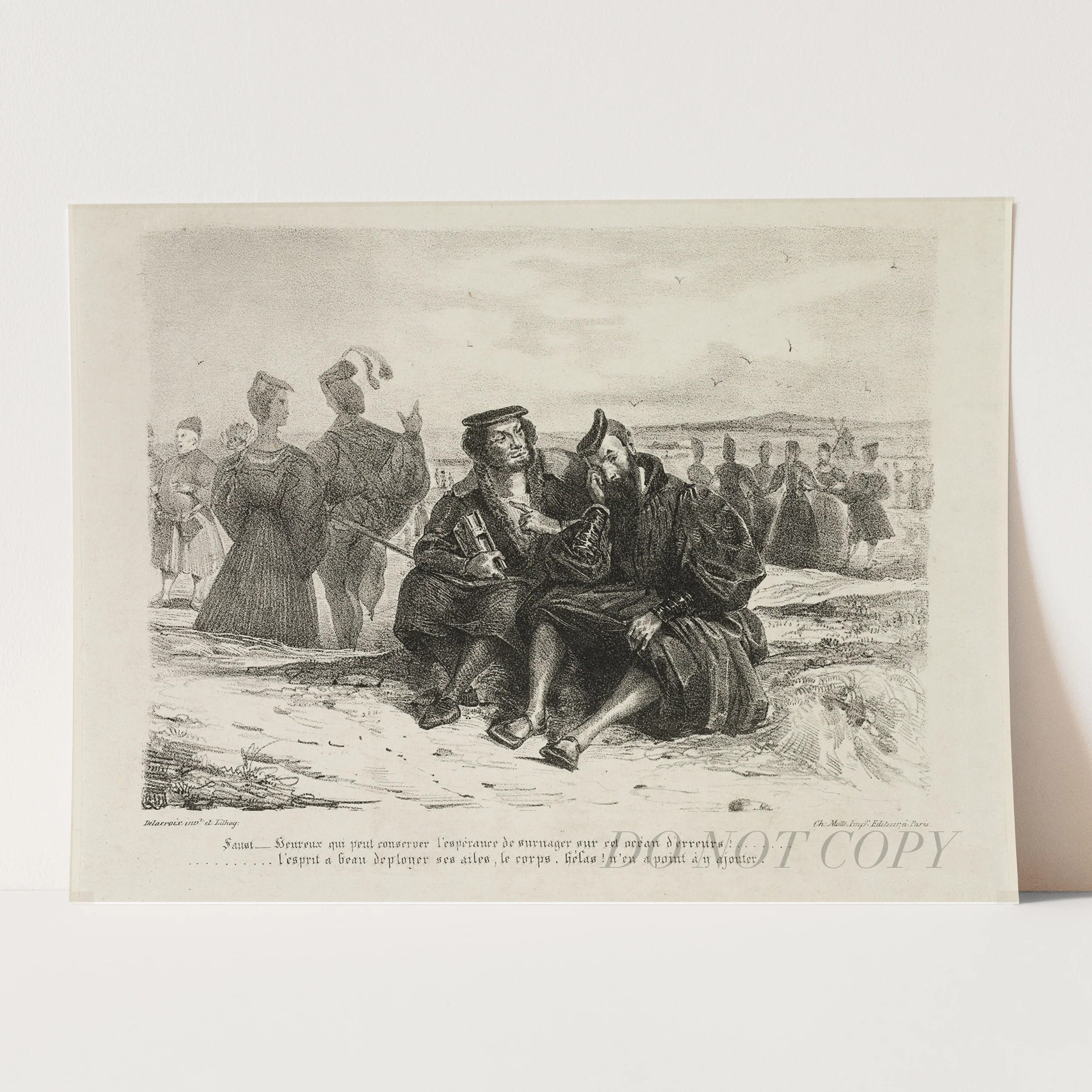 Faust and Wagner (1828) by Eugène Delacroix - Image 3