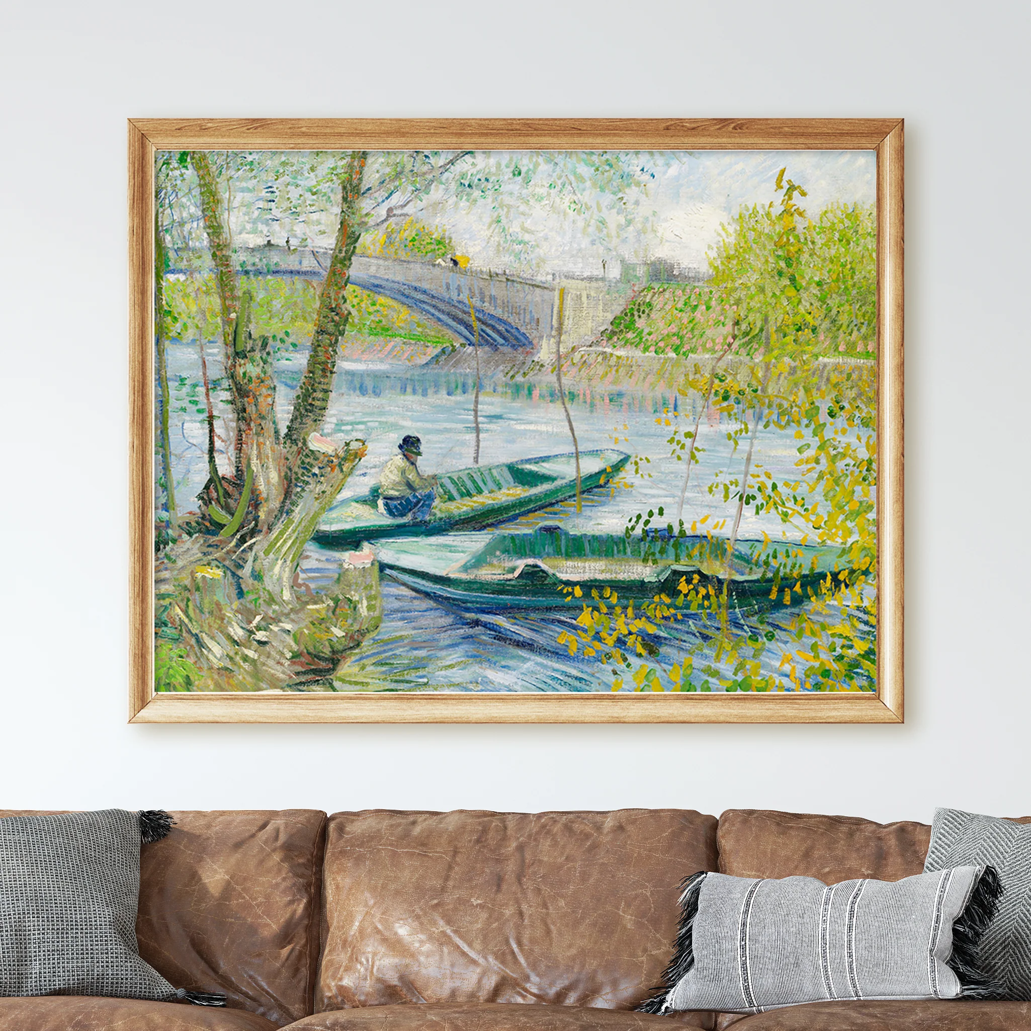 Fishing in Spring, the Pont de Clichy (Asnières) (1887) by Van Gogh. - Image 2