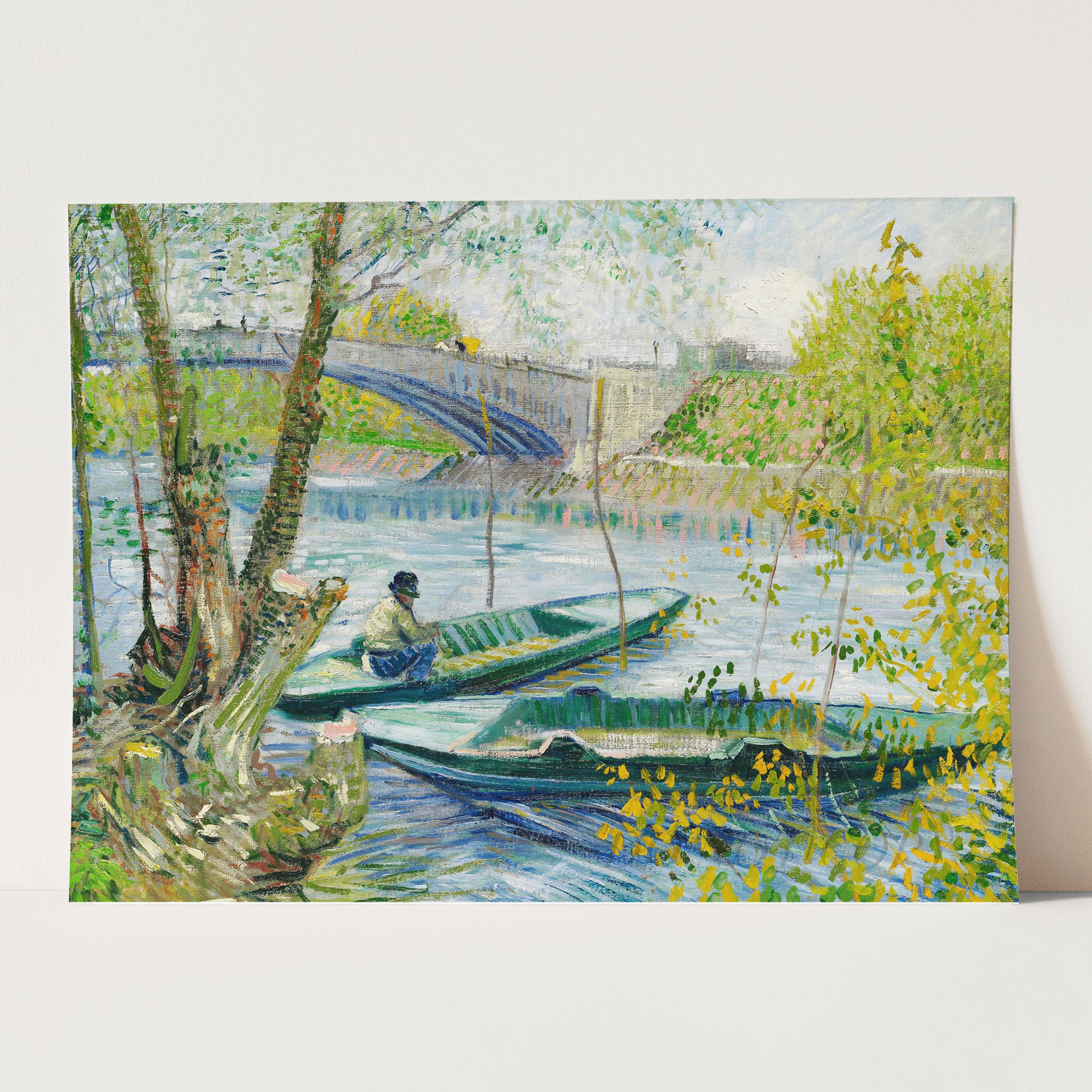 Fishing in Spring, the Pont de Clichy (Asnières) (1887) by Van Gogh. - Image 3