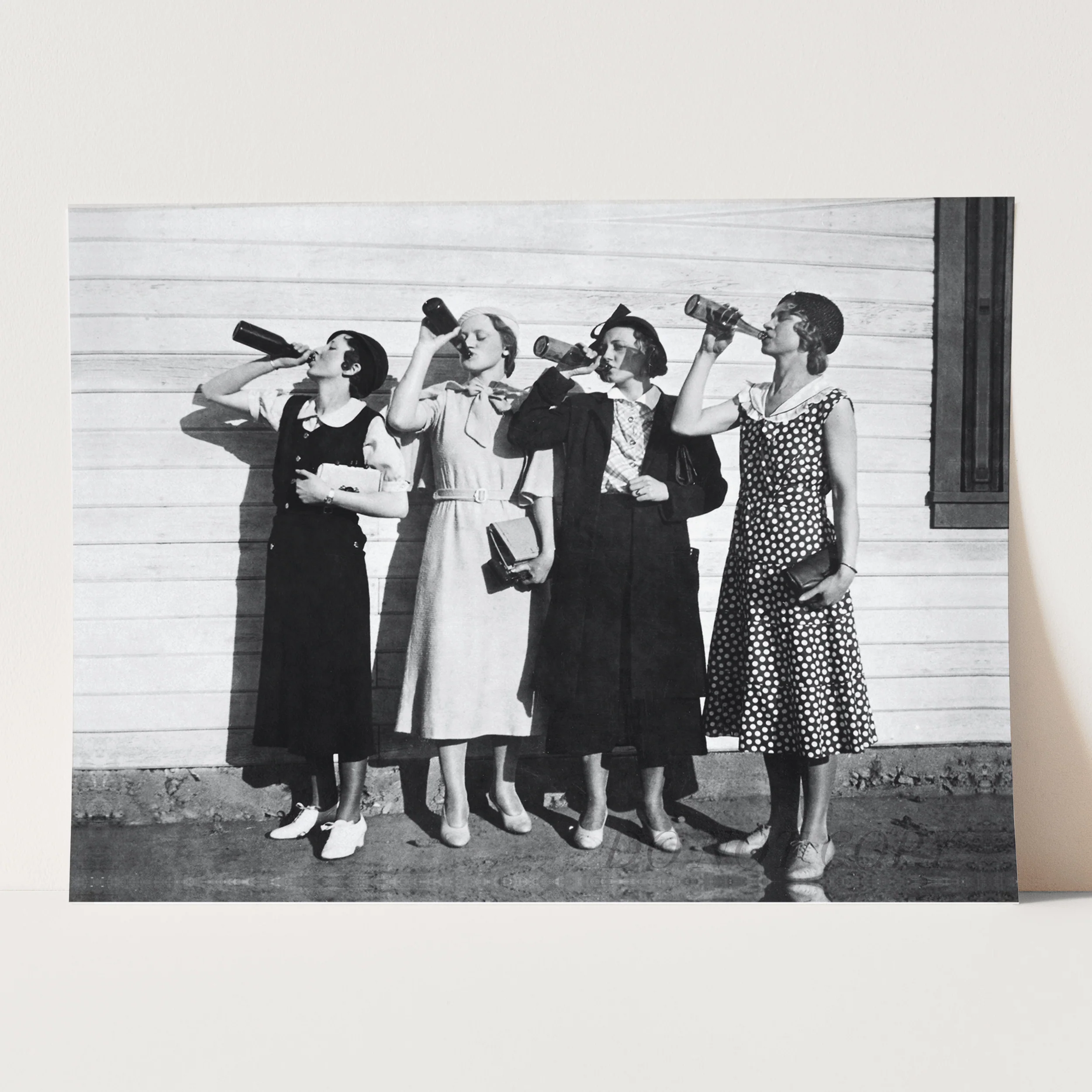 Flapper Girls Drinking Vintage 1920s - Image 3