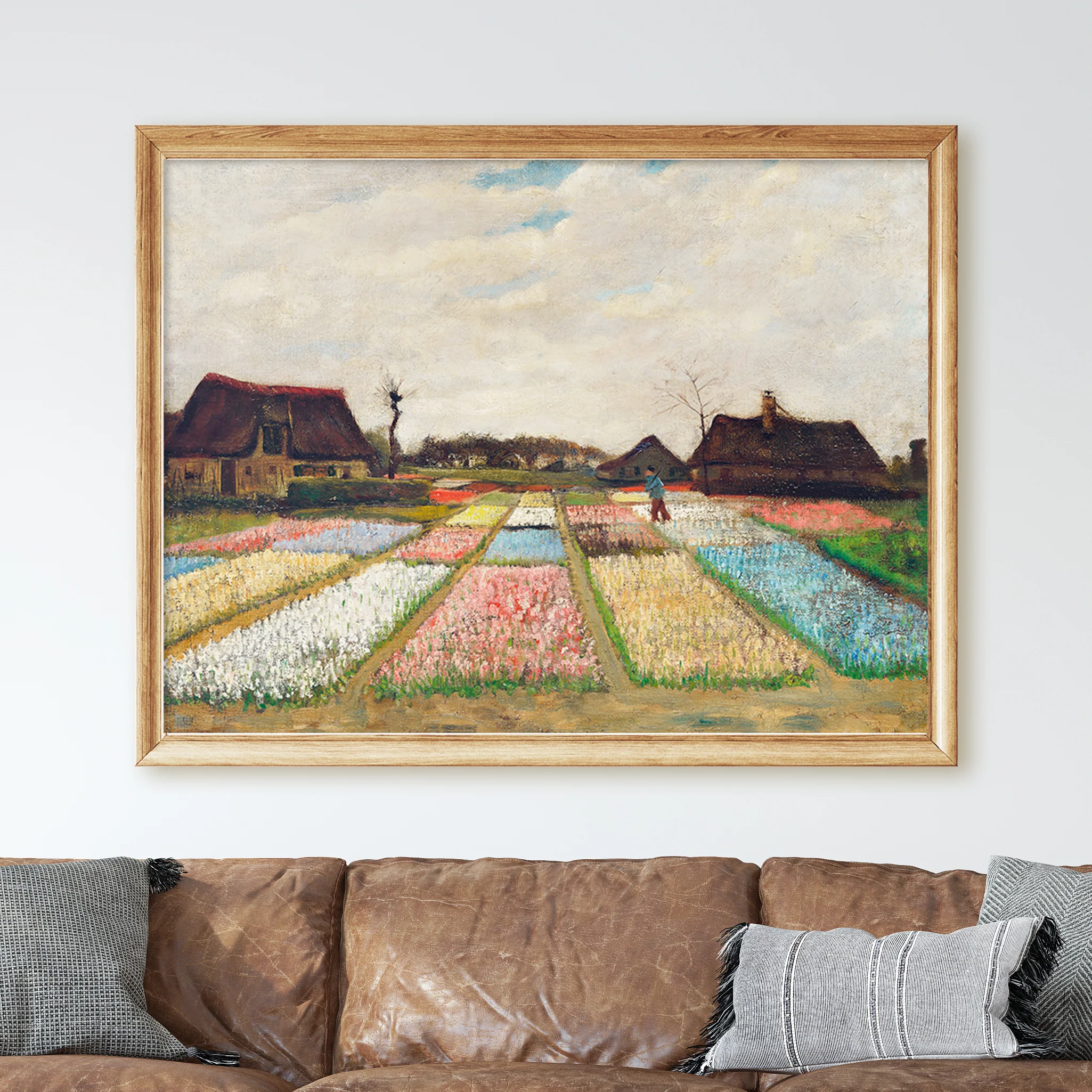 Flower Beds in Holland (1883) by Van Gogh - Image 2