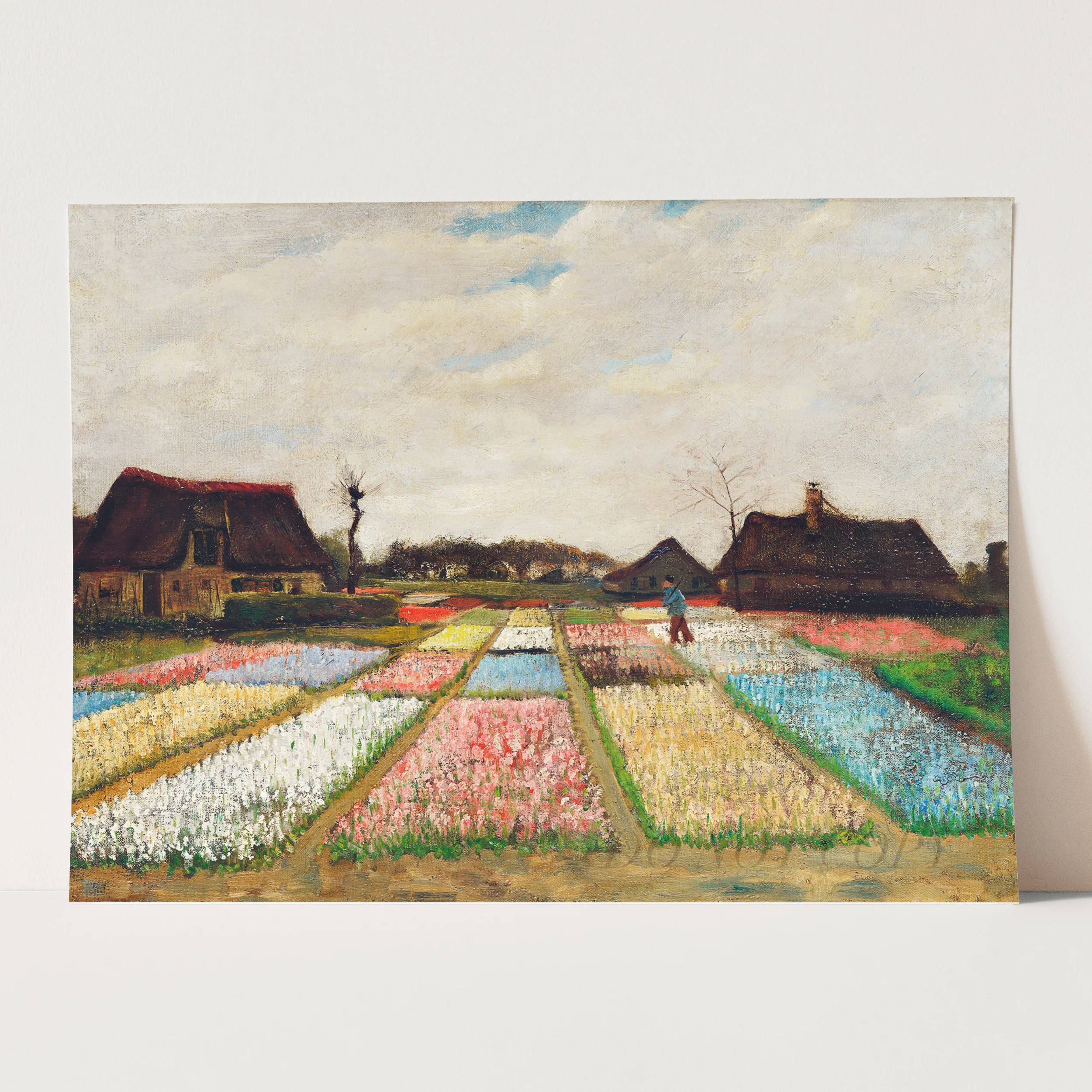 Flower Beds in Holland (1883) by Van Gogh - Image 3