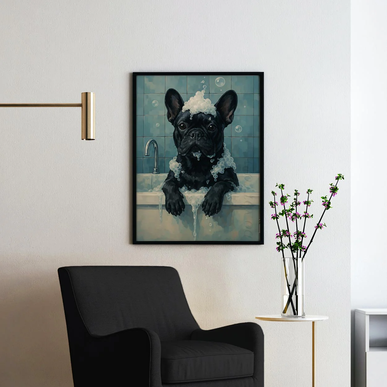 French Bulldog Bathtub Bubble Bath II - Image 2