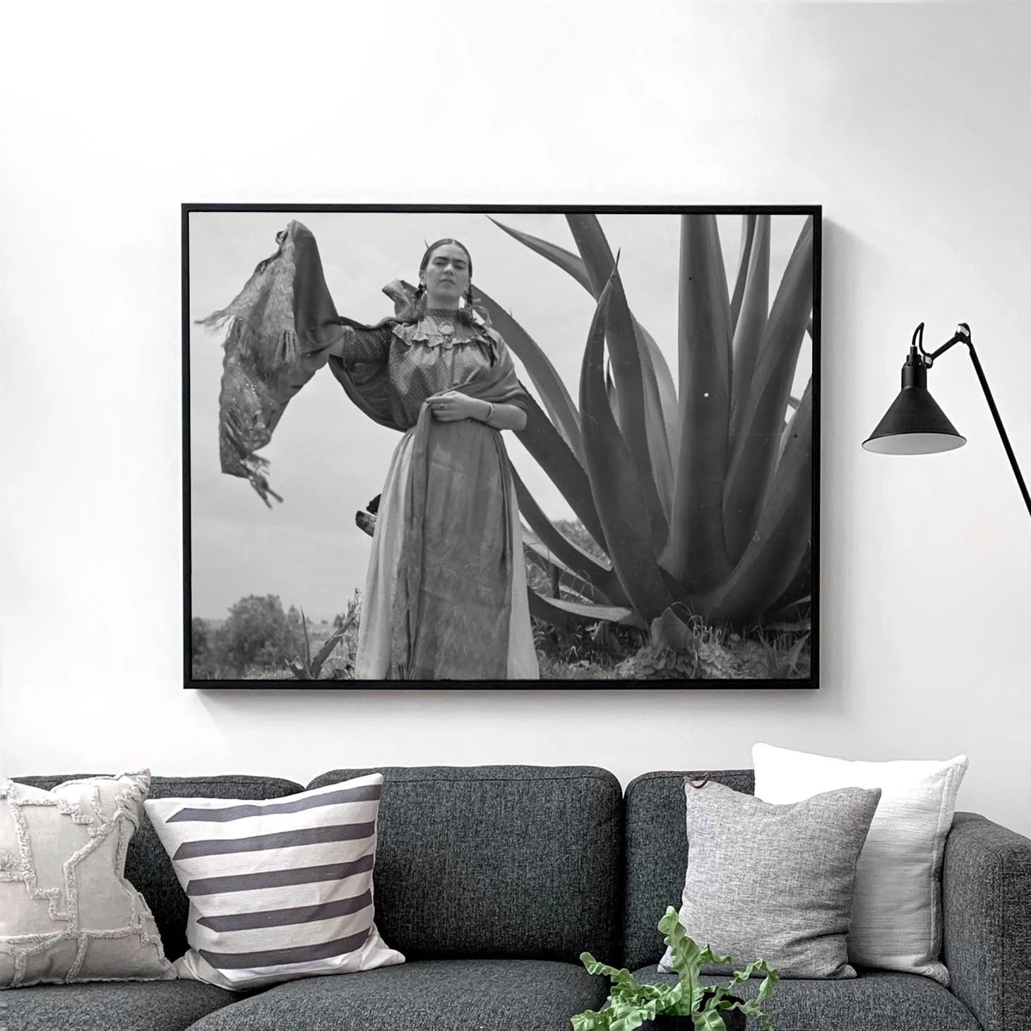 Frida Kahlo Next to Agave Plant - Image 2