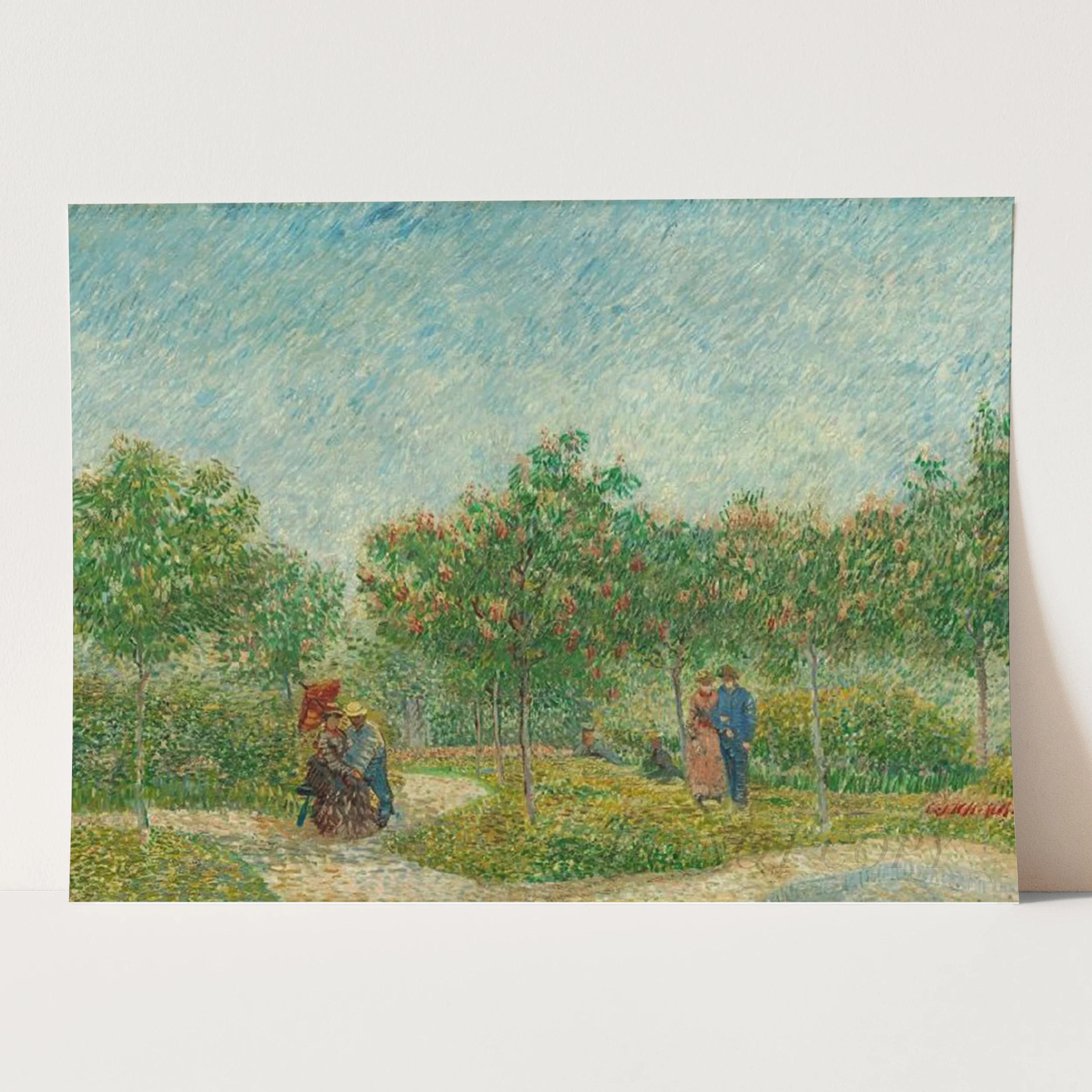 Garden with Courting Couples: Square Saint-Pierre (1887) by Van Gogh - Image 3