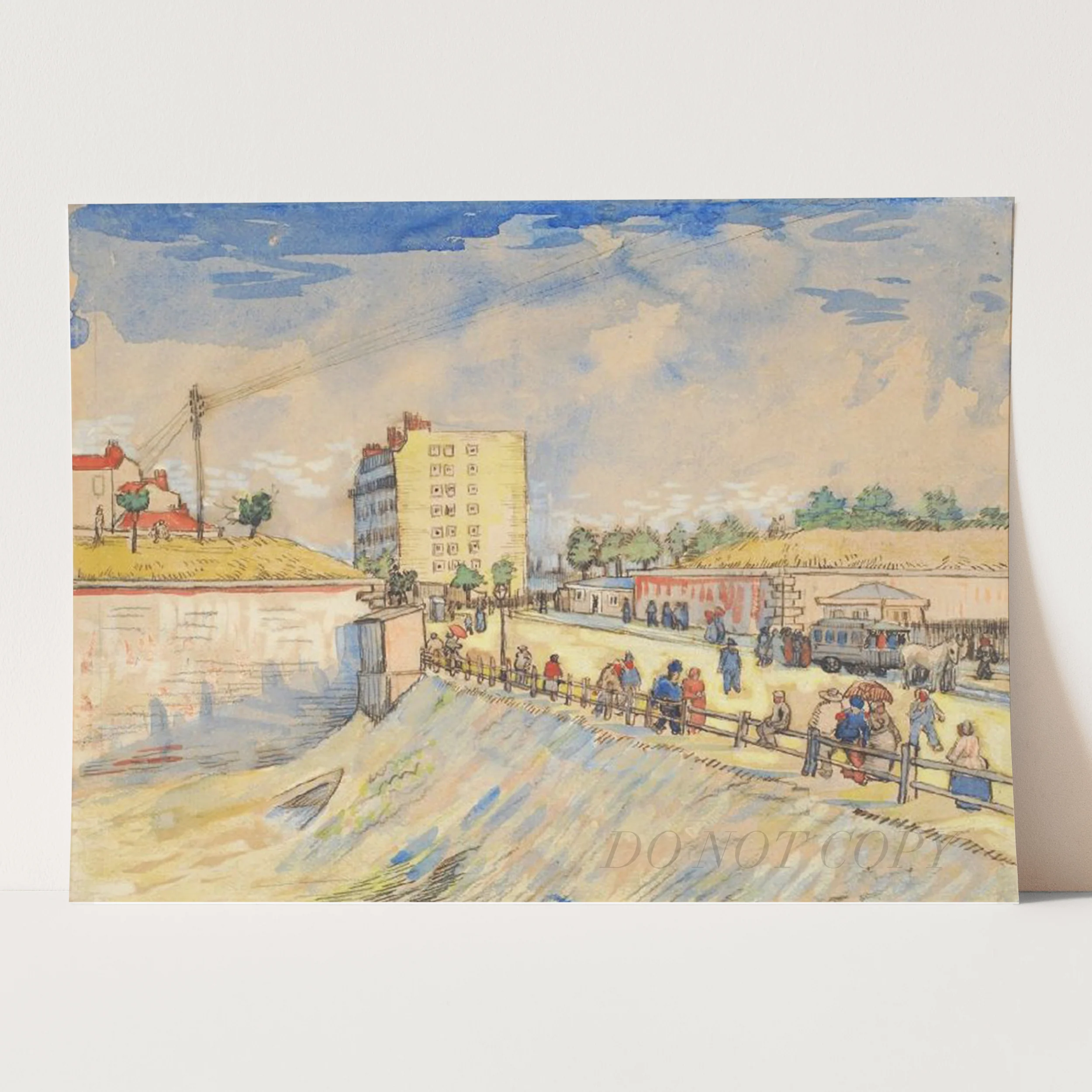 Gate in the Paris Ramparts (1887) by Van Gogh - Image 3