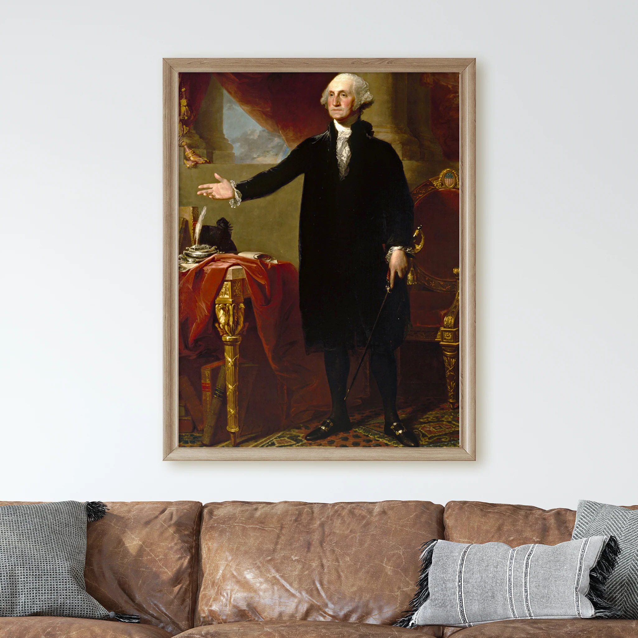 George Washington Lansdowne Portrait 1796 by Gilbert Stuart - Image 2