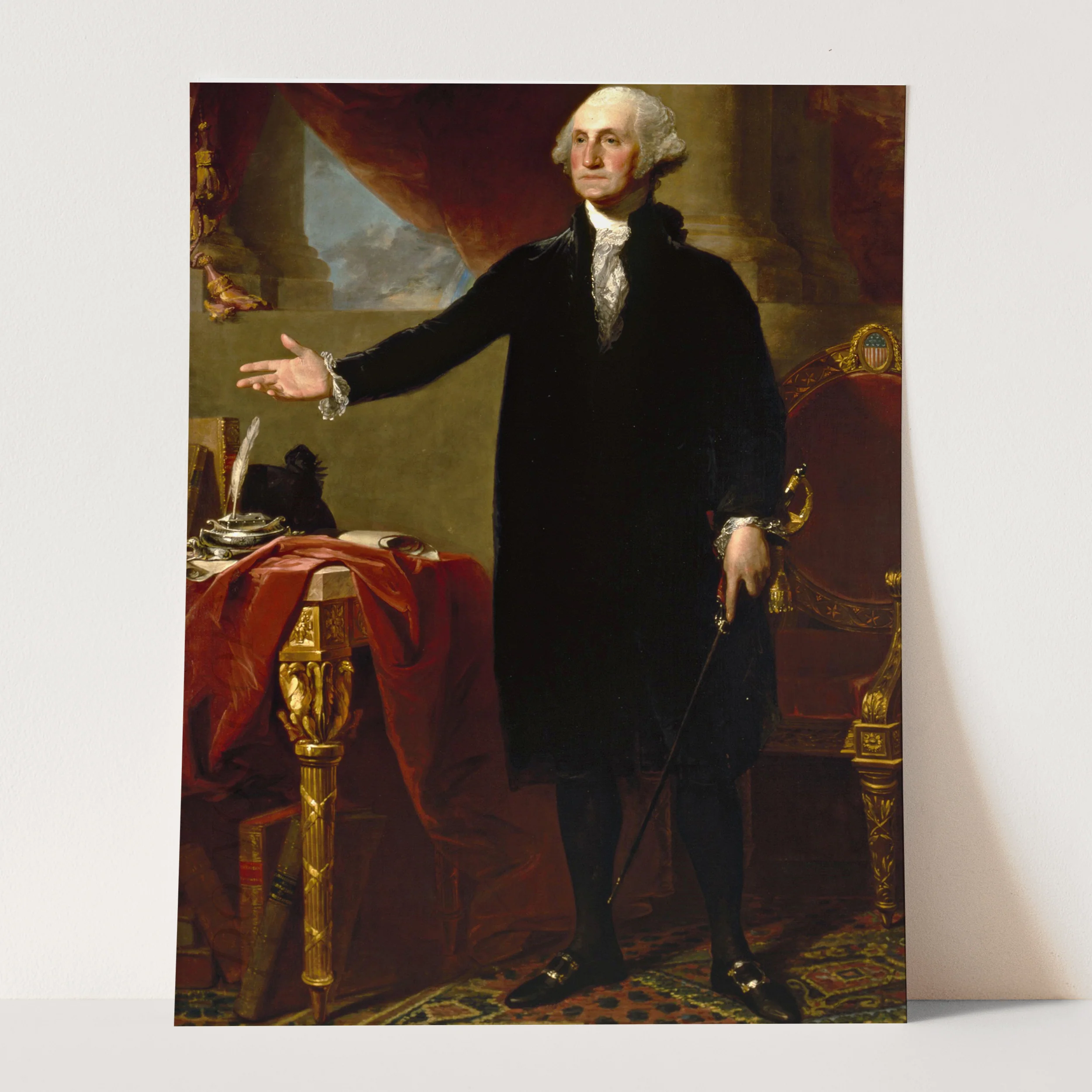 George Washington Lansdowne Portrait 1796 by Gilbert Stuart - Image 3