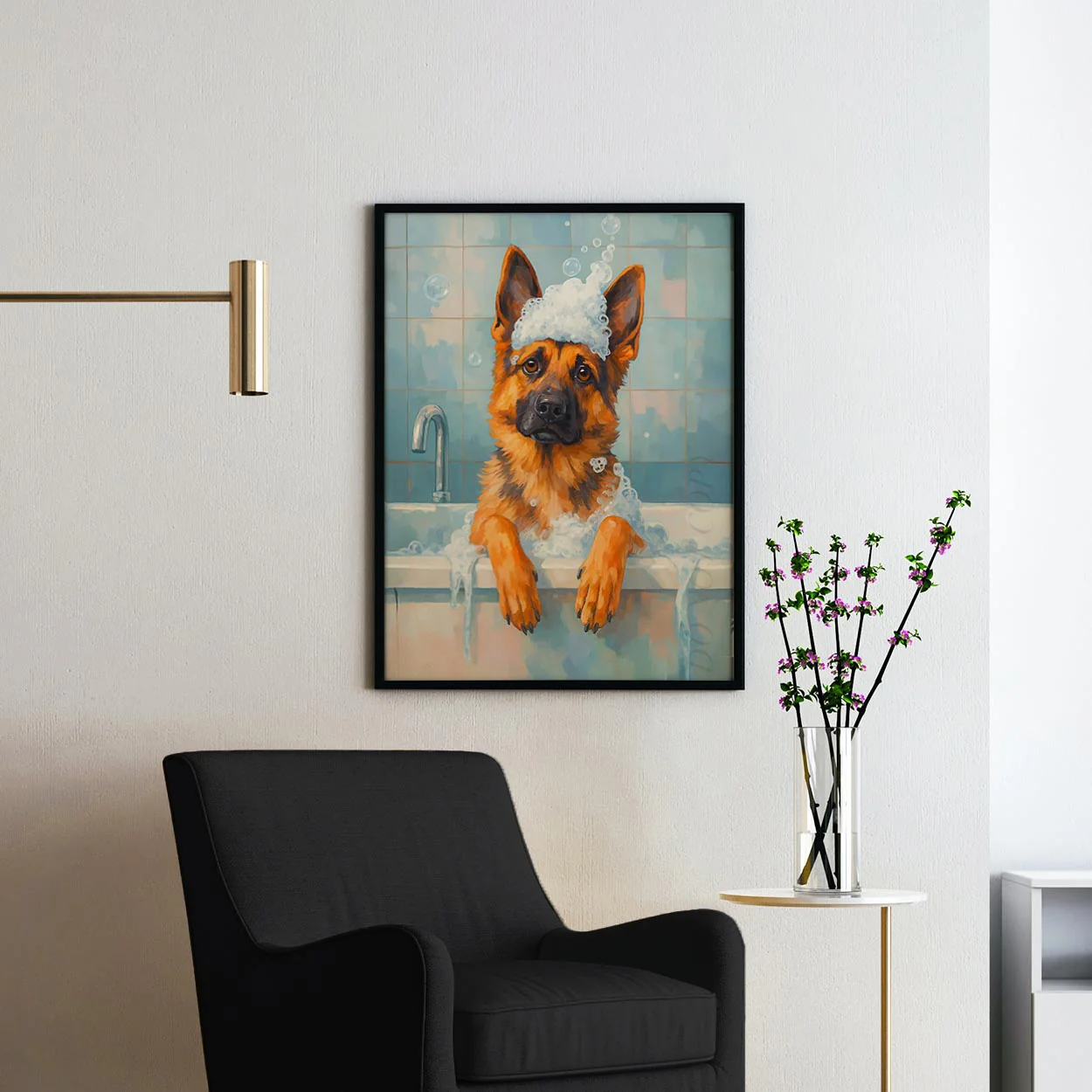 German Shepherd Dog Bathtub Bubble Bath - Image 2