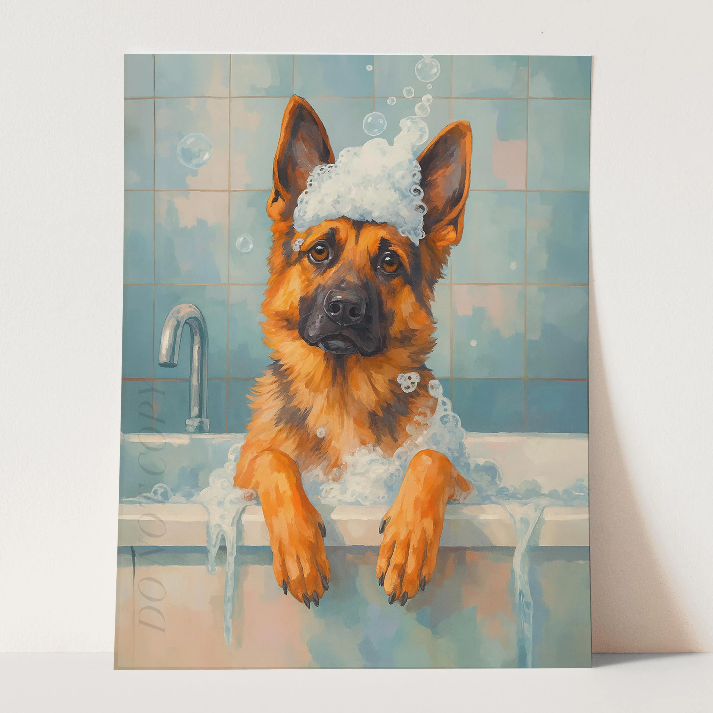 German Shepherd Dog Bathtub Bubble Bath - Image 3