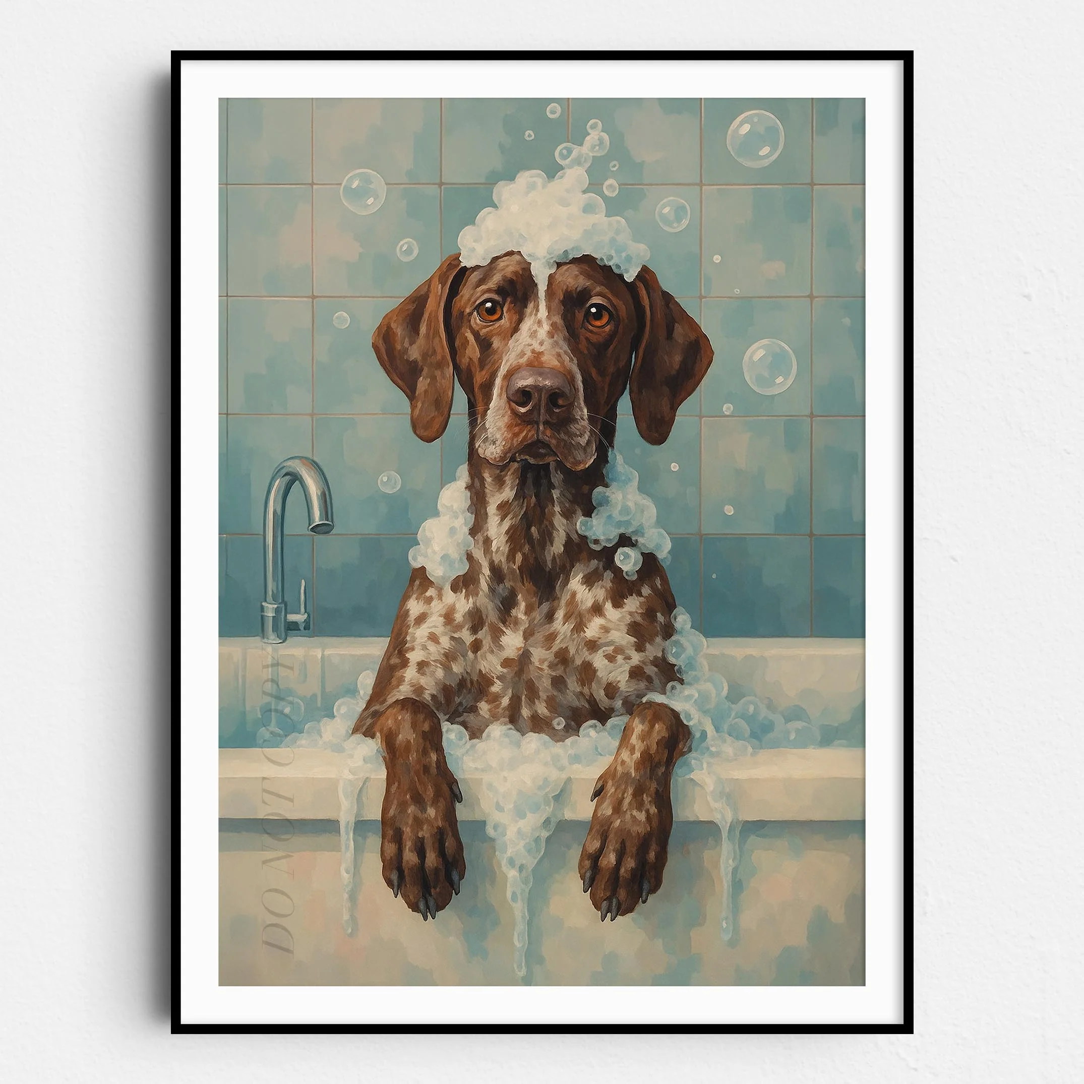 German Shorthaired Pointer Dog Bathtub Bubble Bath