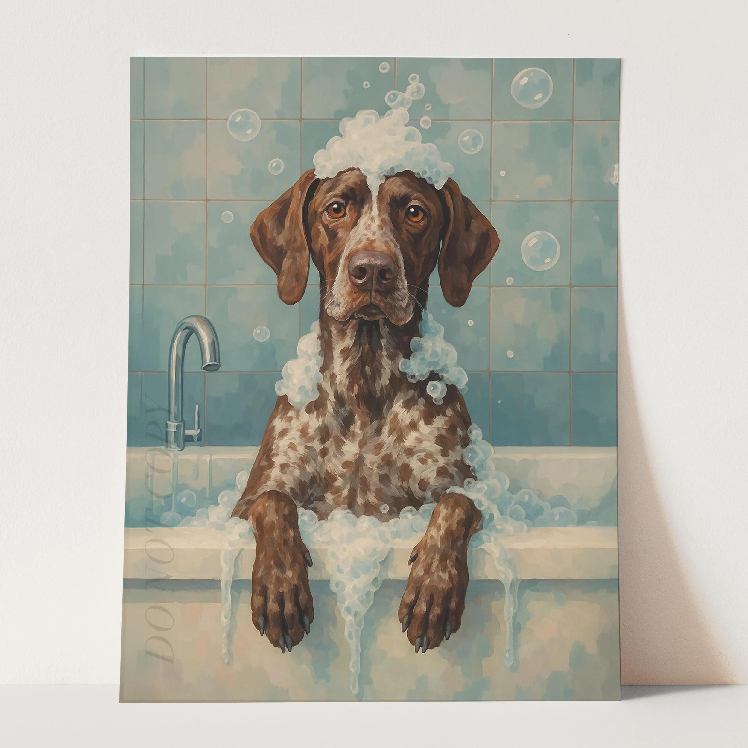 German Shorthaired Pointer Dog Bathtub Bubble Bath - Image 3