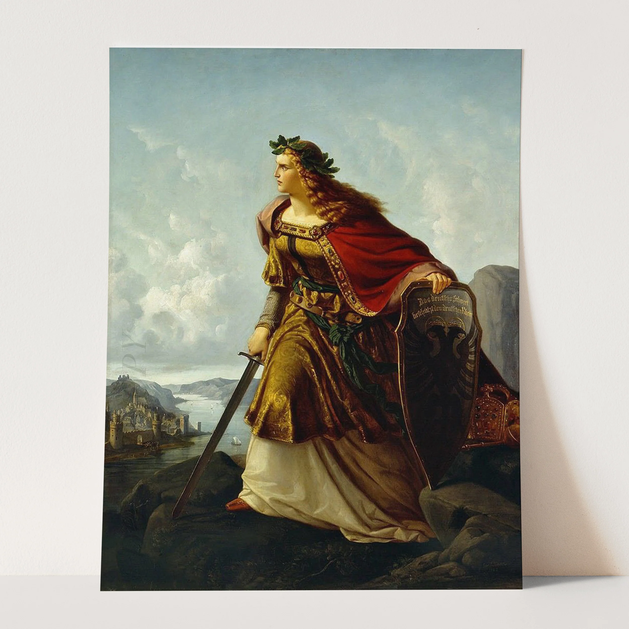 Germania on Watch on the Rhine (1860) by Lorenz Clasen - Image 3