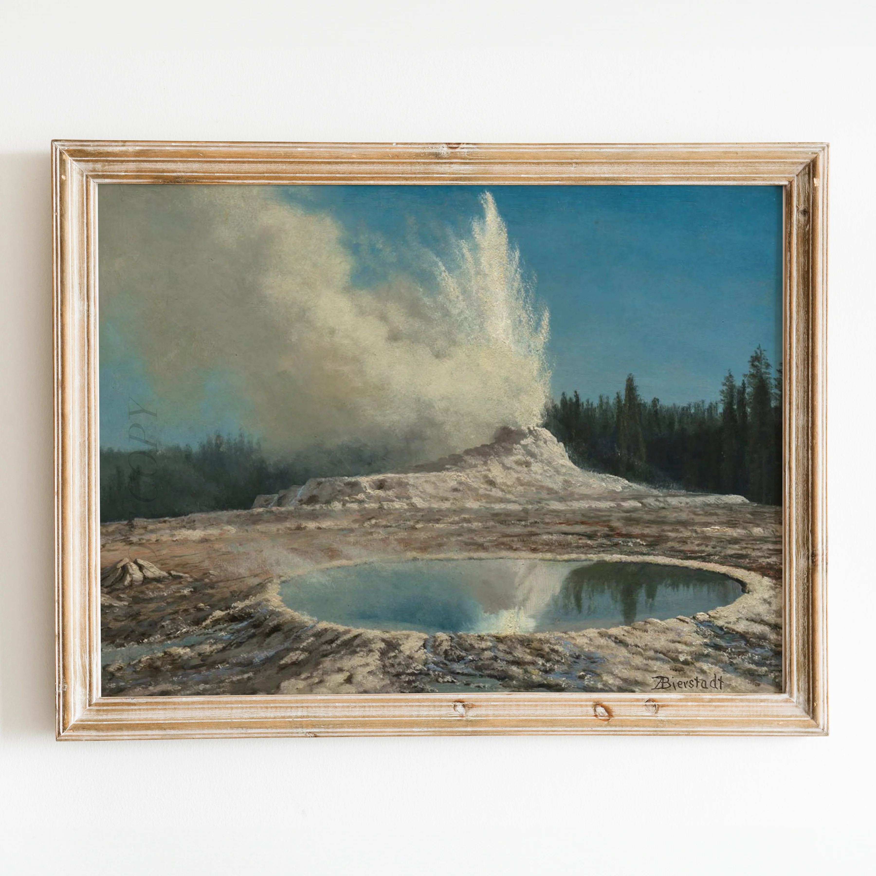 Geyser, Yellowstone Park (1881) by Albert Bierstadt