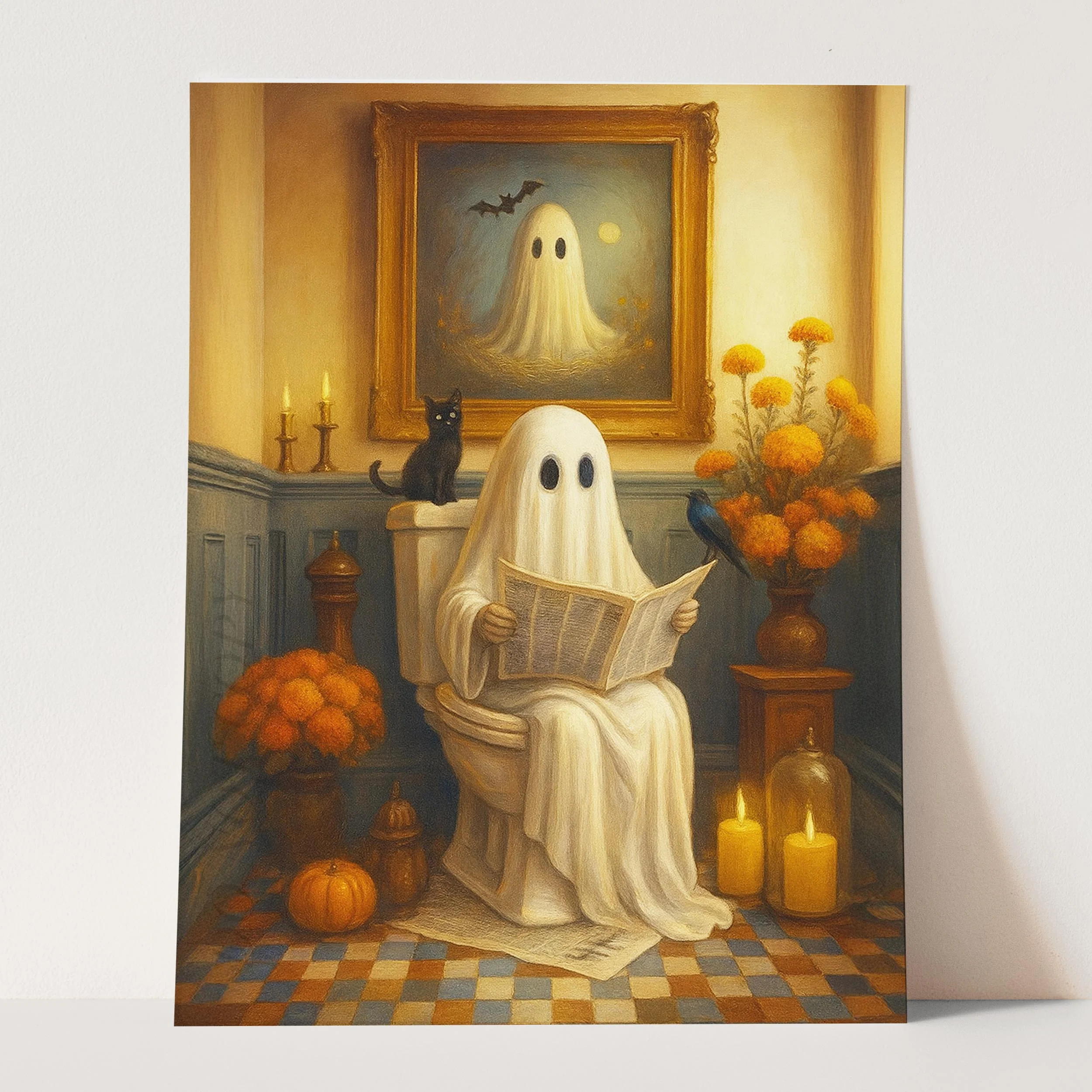 Ghost Reading A Book On The Toilet - Image 3