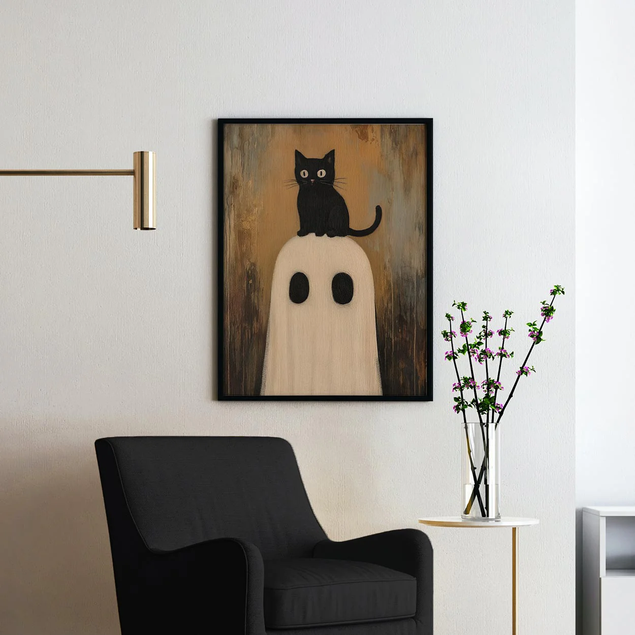 Ghost With Black Cat - Image 2