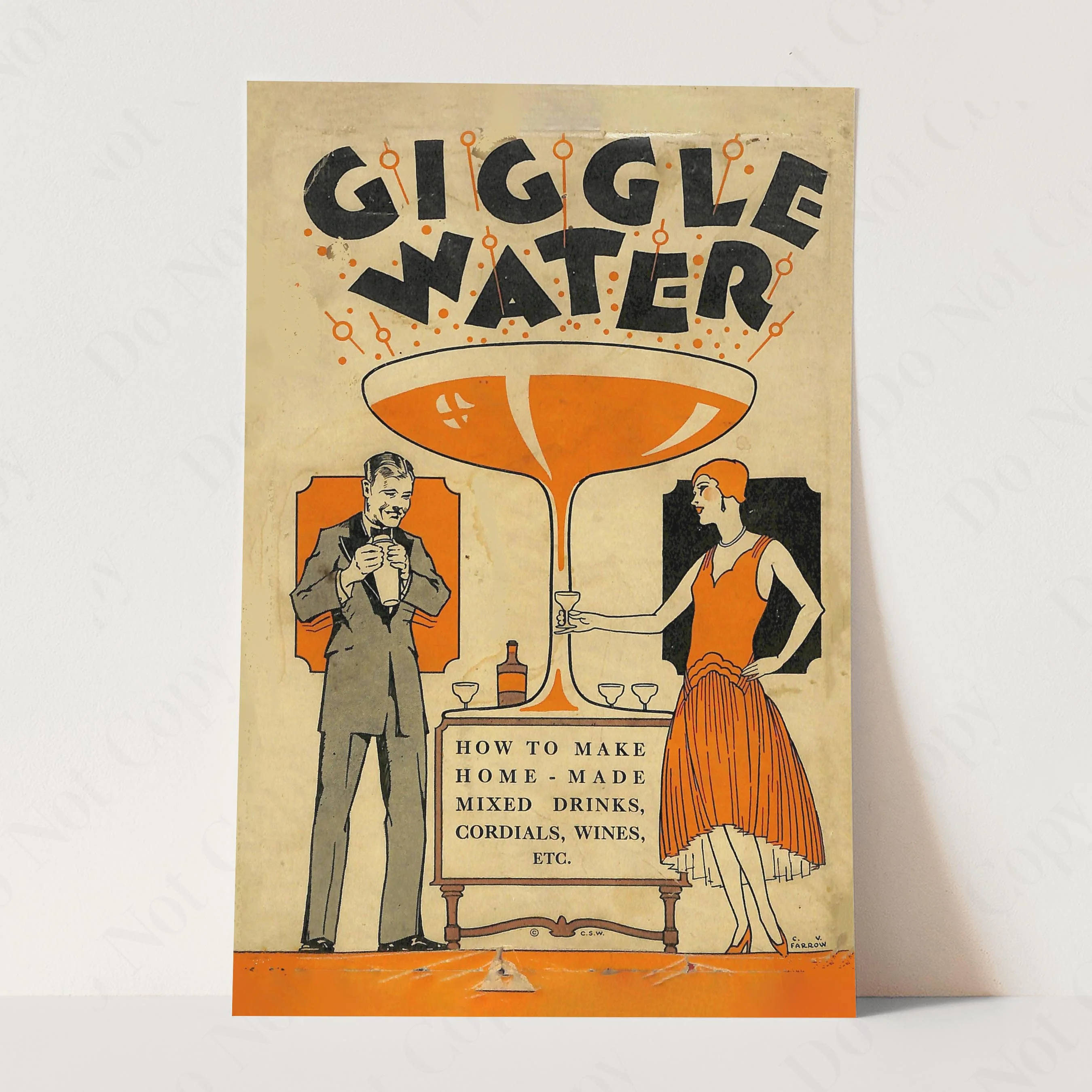 Giggle Water, Vintage Cocktail Advertising - Image 3
