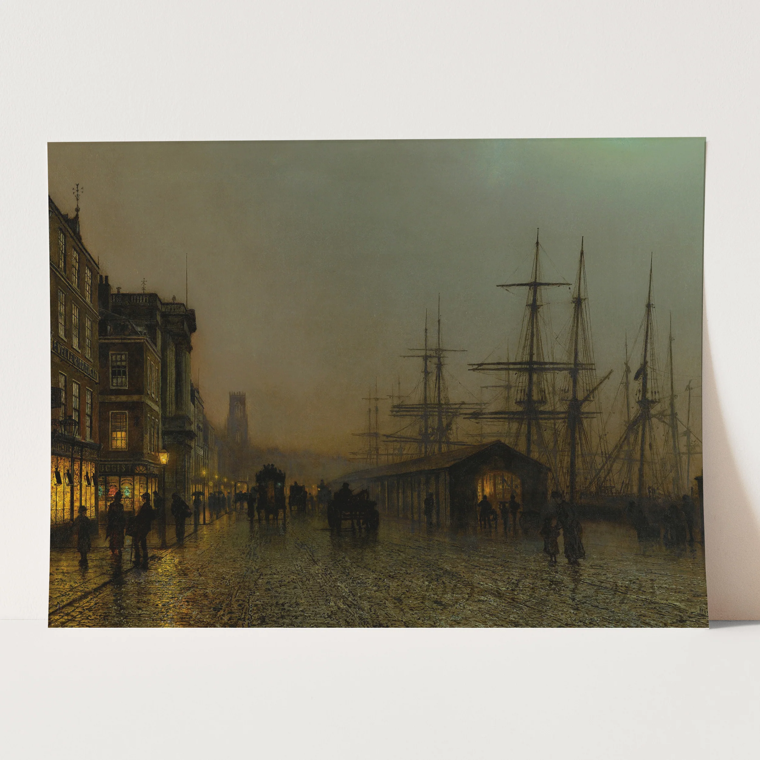 Glasgow, Saturday Night by John Atkinson Grimshaw - Image 3
