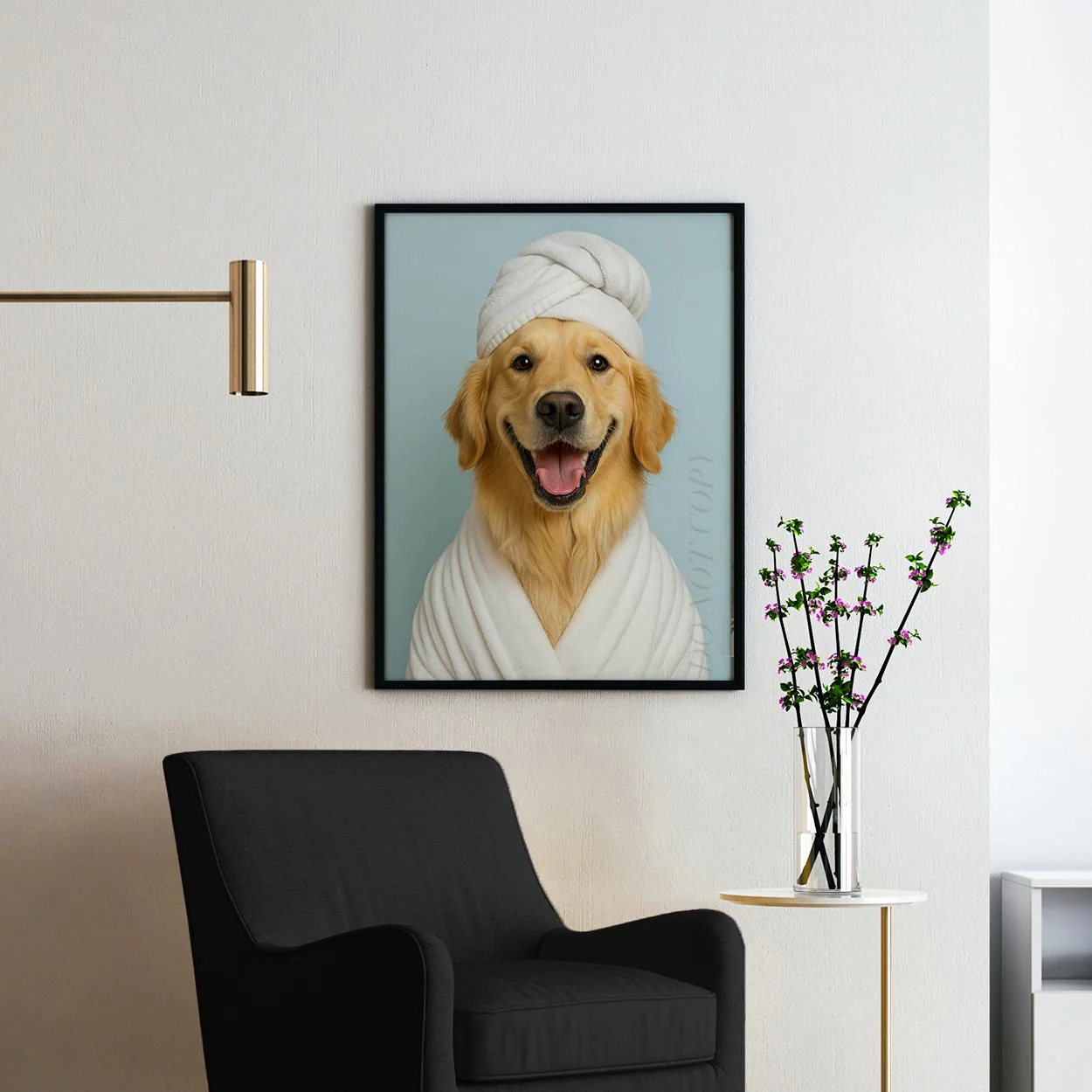 Golden Retriever Dog Bath Towel - Image 2