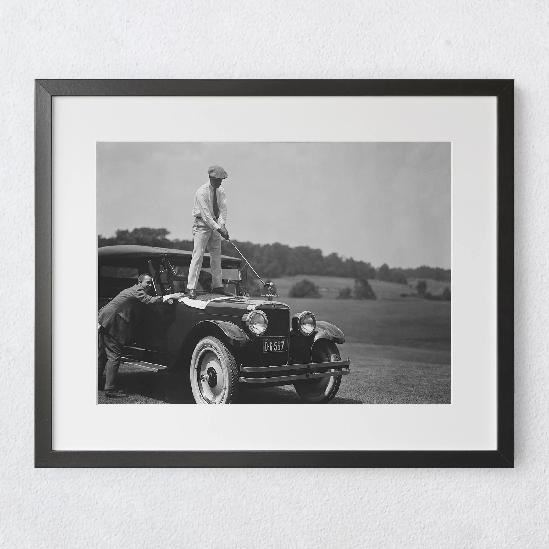 Golfing On Top Of Car Vintage 1920s Golf - Image 5