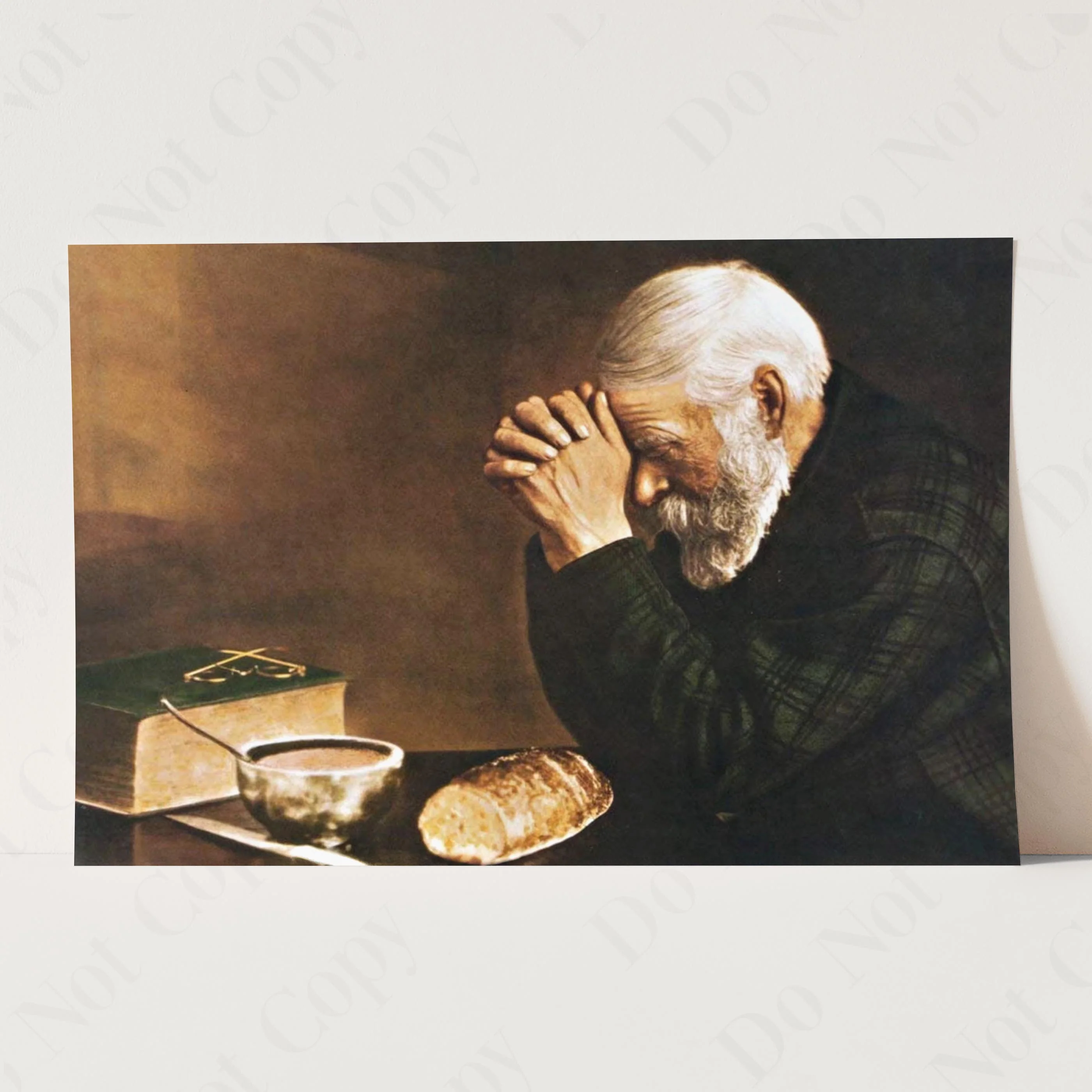 Grace - Man Praying Over Daily Bread - Image 3