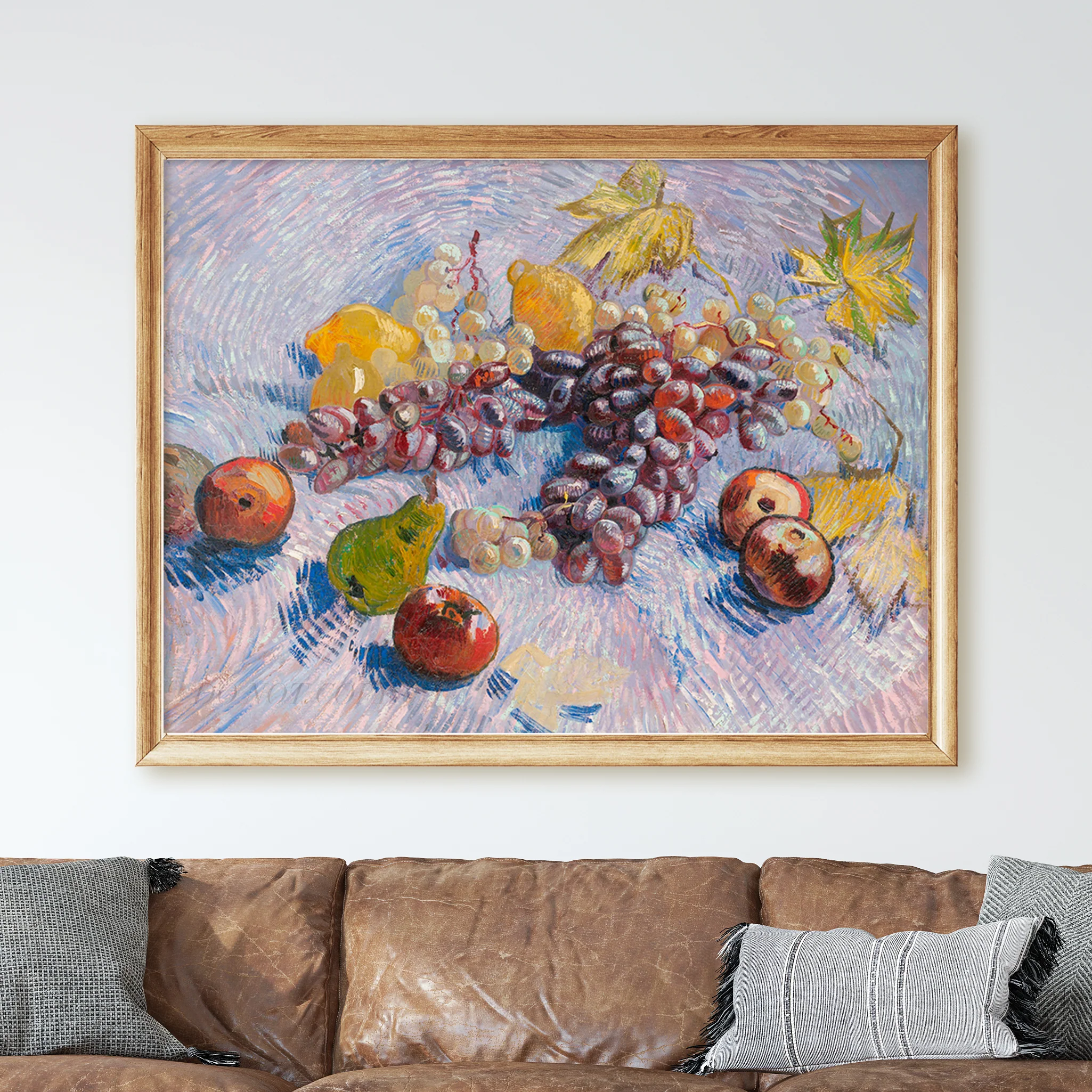 Grapes, Lemons, Pears, and Apples (1887) by Van Gogh - Image 2