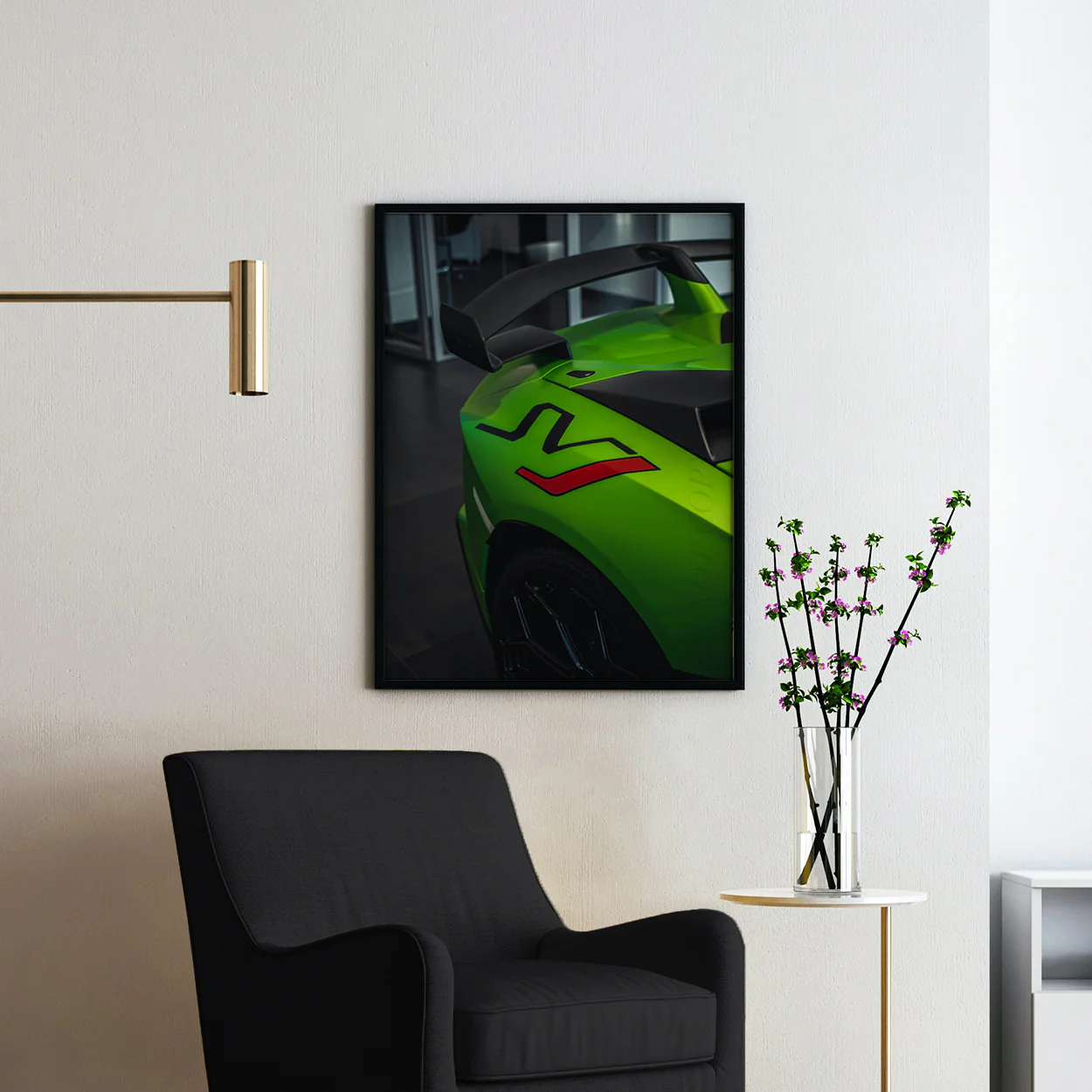 Green Lamborghini Aventador SVJ Spoiler - Image 2