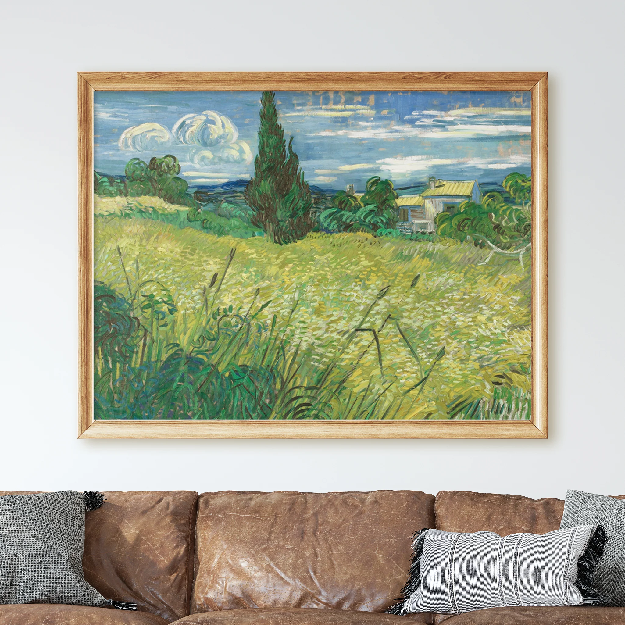 Green Wheat Field with Cyprus (1889) by Van Gogh - Image 2