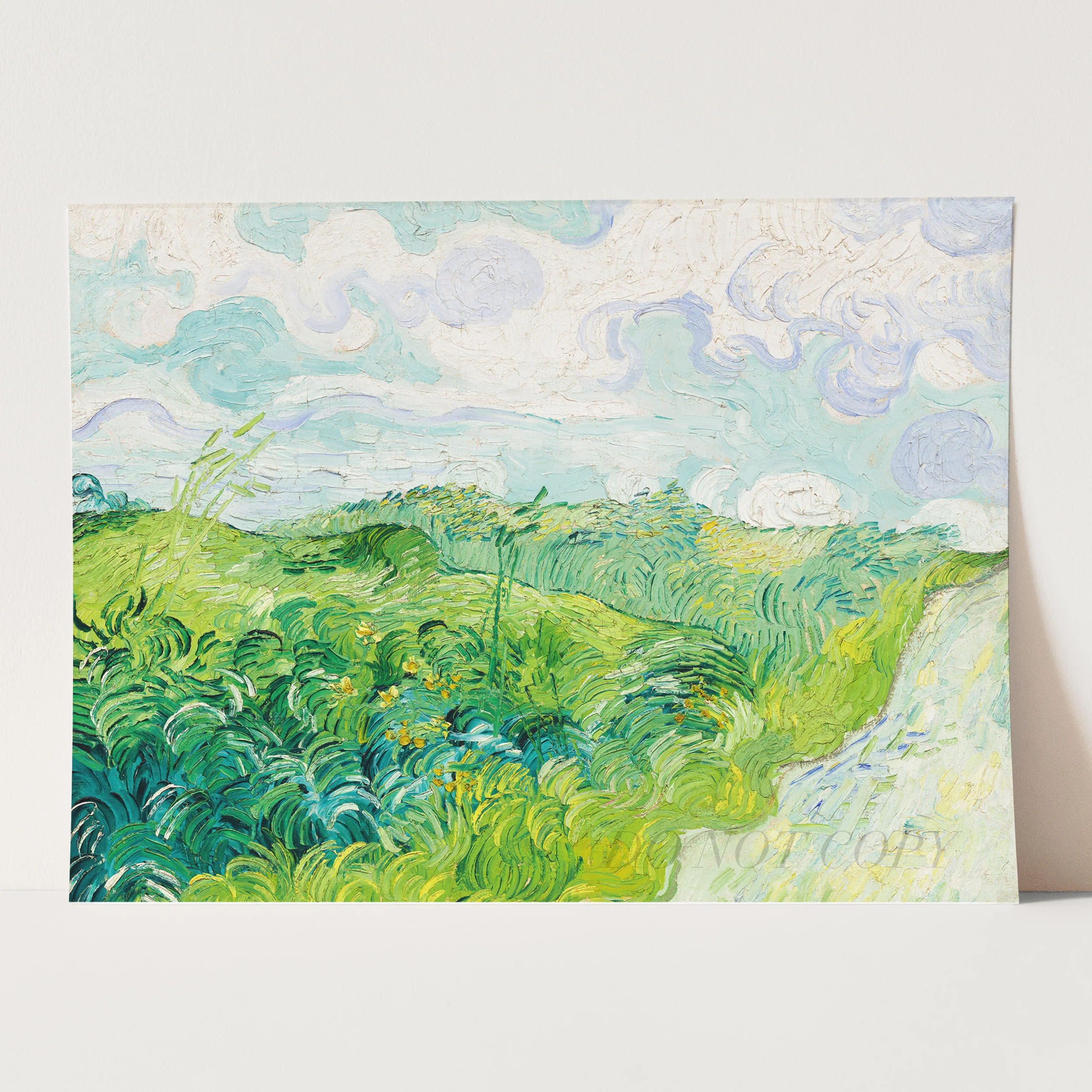 Green Wheat Fields, Auvers (1890) by Van Gogh - Image 3