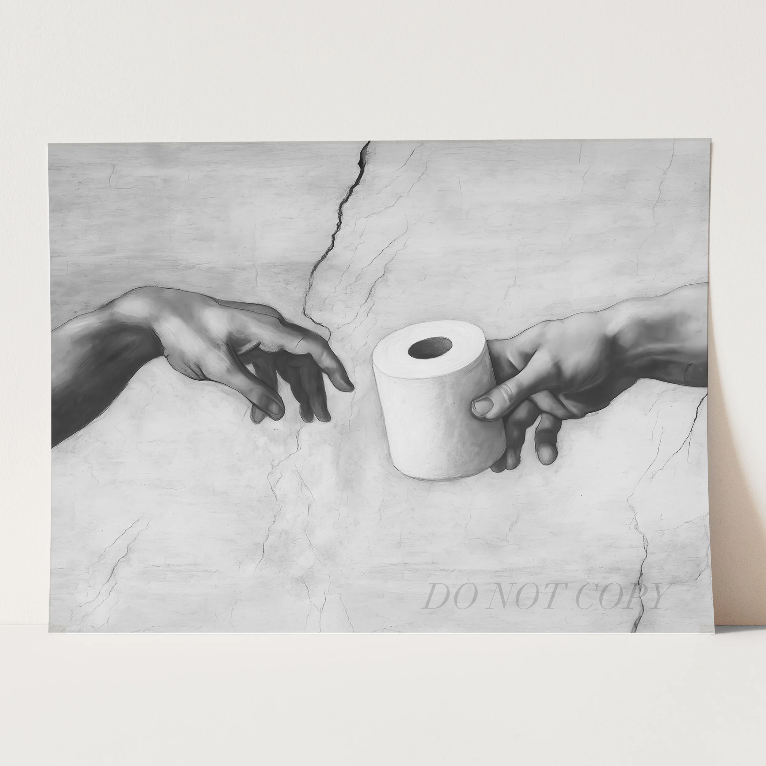 Hands of God and Adam Michelangelo Toilet Paper - Image 3