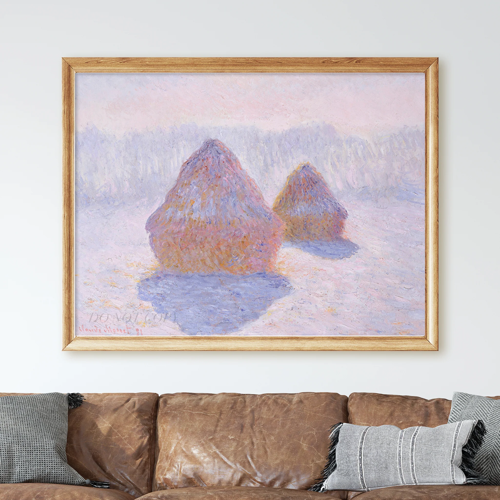 Haystacks (Effect of Snow and Sun) (1891) by Claude Monet - Image 2