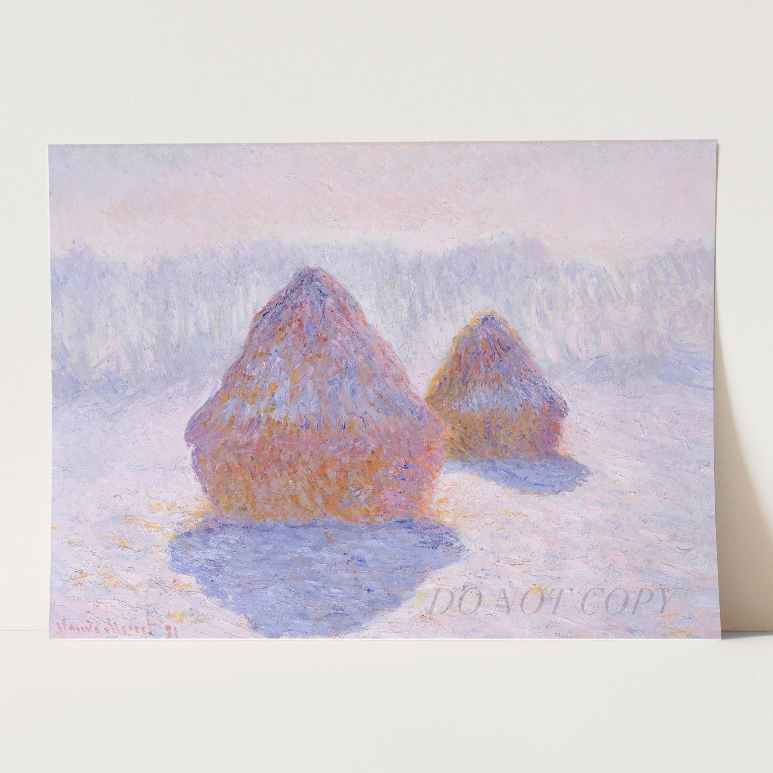 Haystacks (Effect of Snow and Sun) (1891) by Claude Monet - Image 3