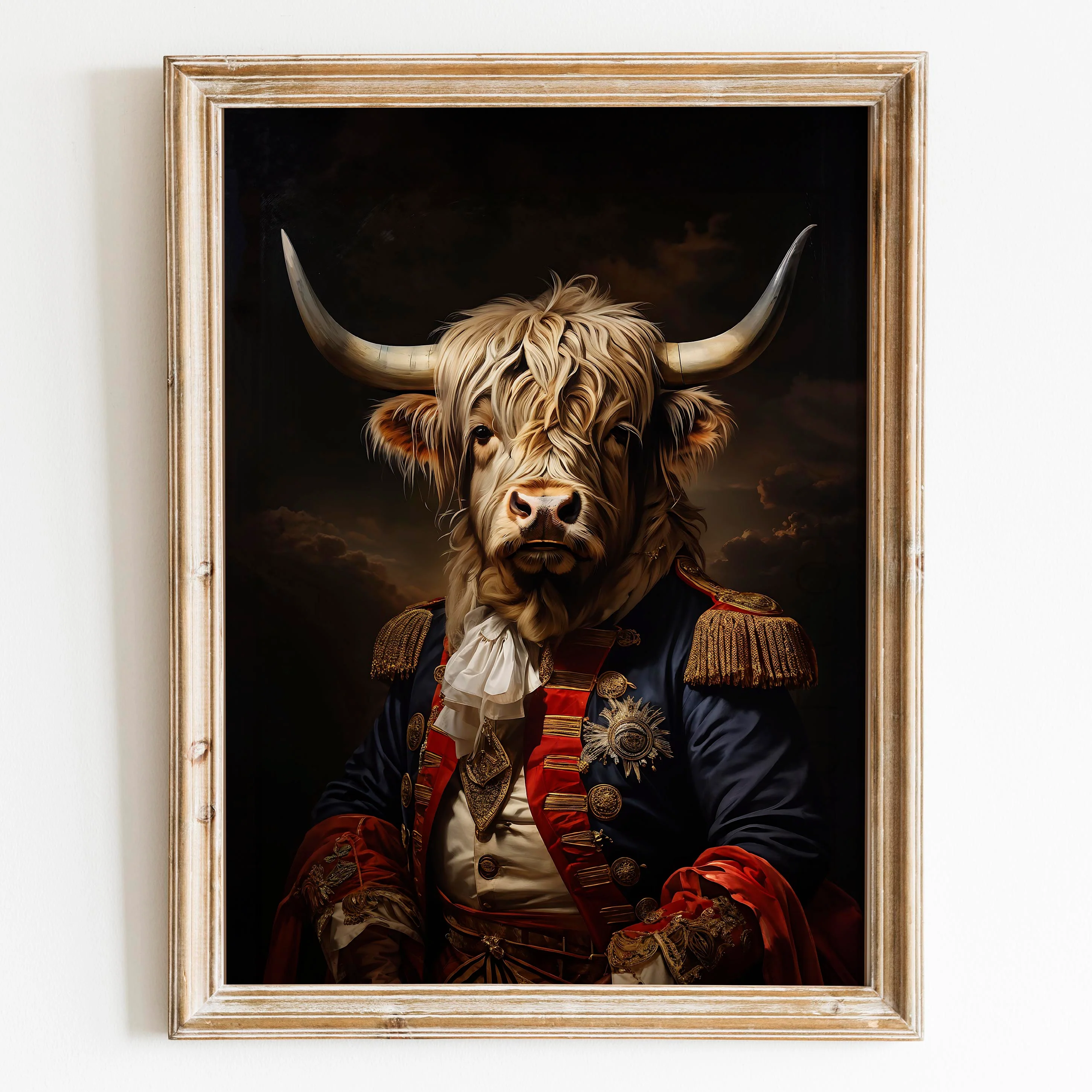 Highland Cow Aristocrat Portrait