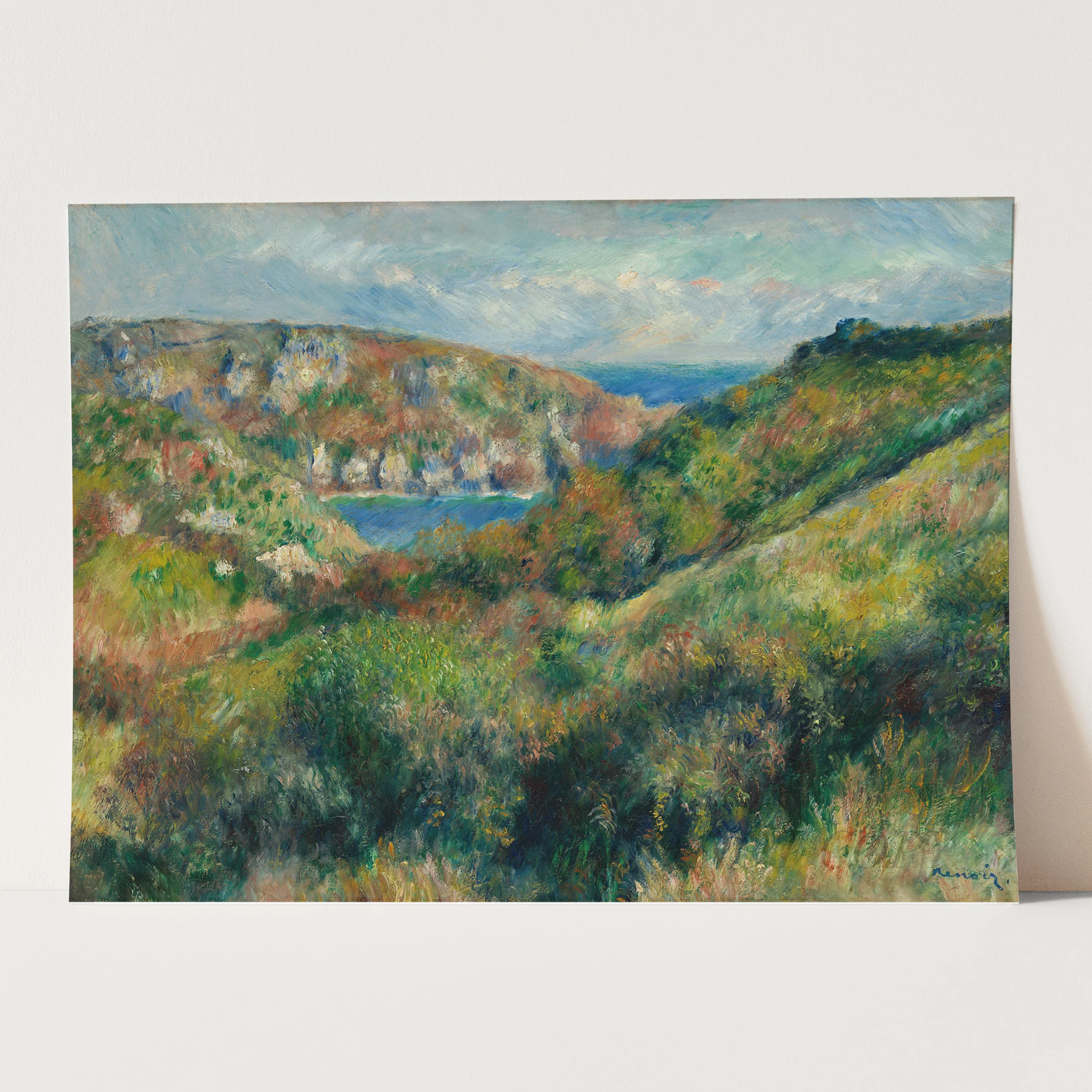 Hills Around The Bay Of Moulin Huet, Guernsey (1883) by Renoir - Image 3