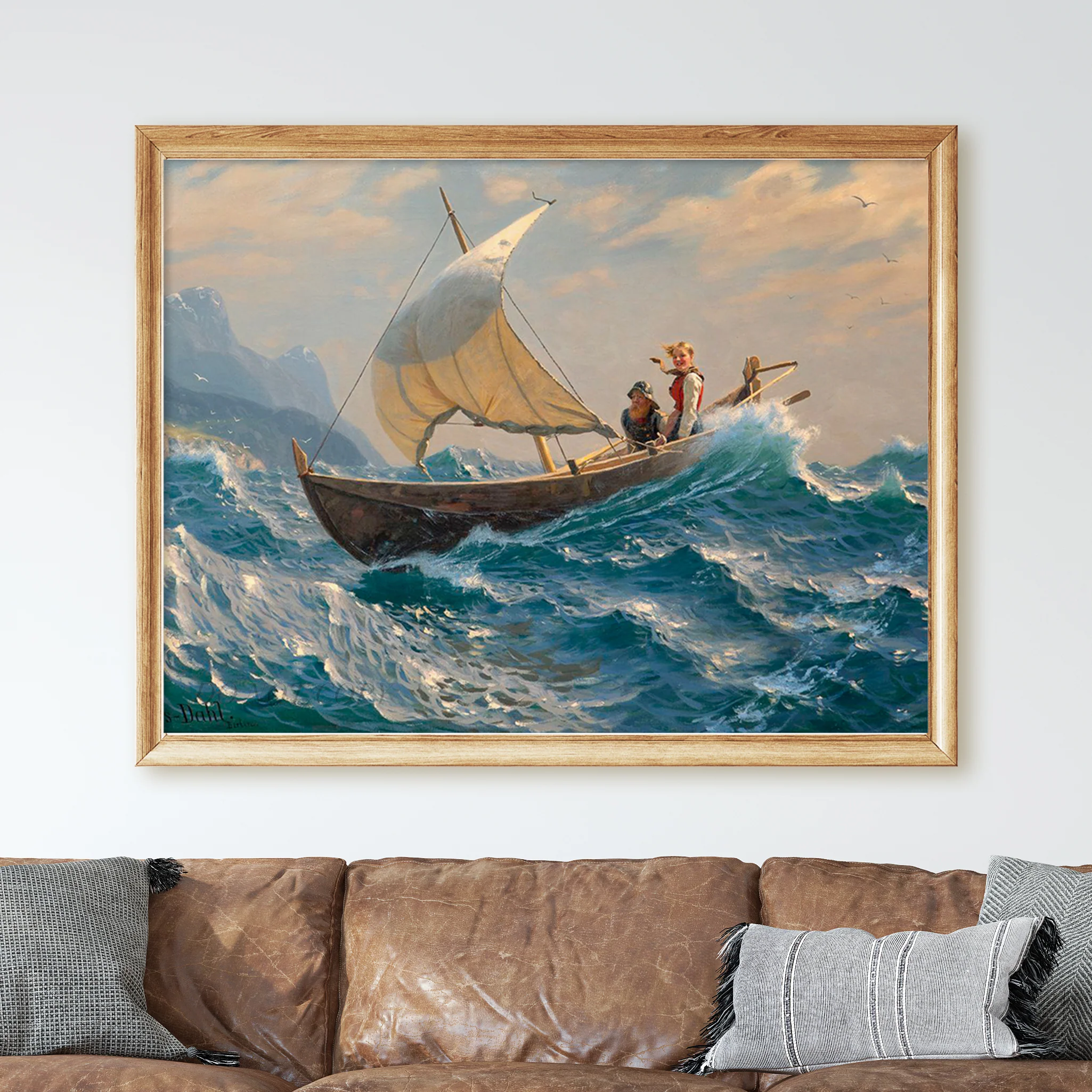 In The Middle Of The Fjord (1900) by Hans Dahl - Image 2