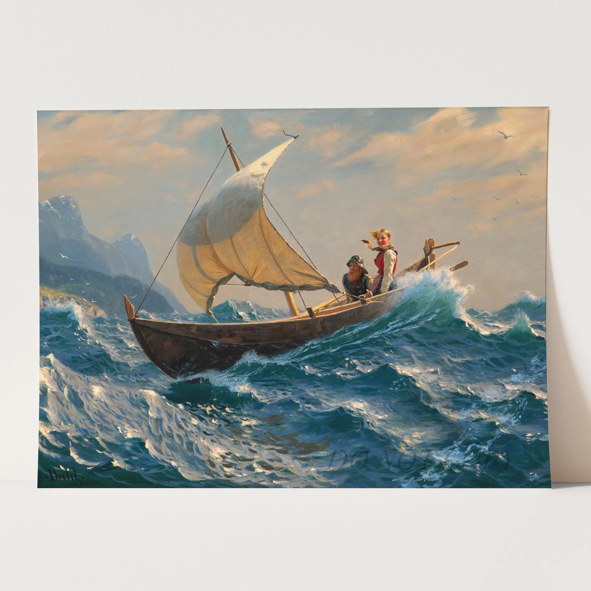 In The Middle Of The Fjord (1900) by Hans Dahl - Image 3