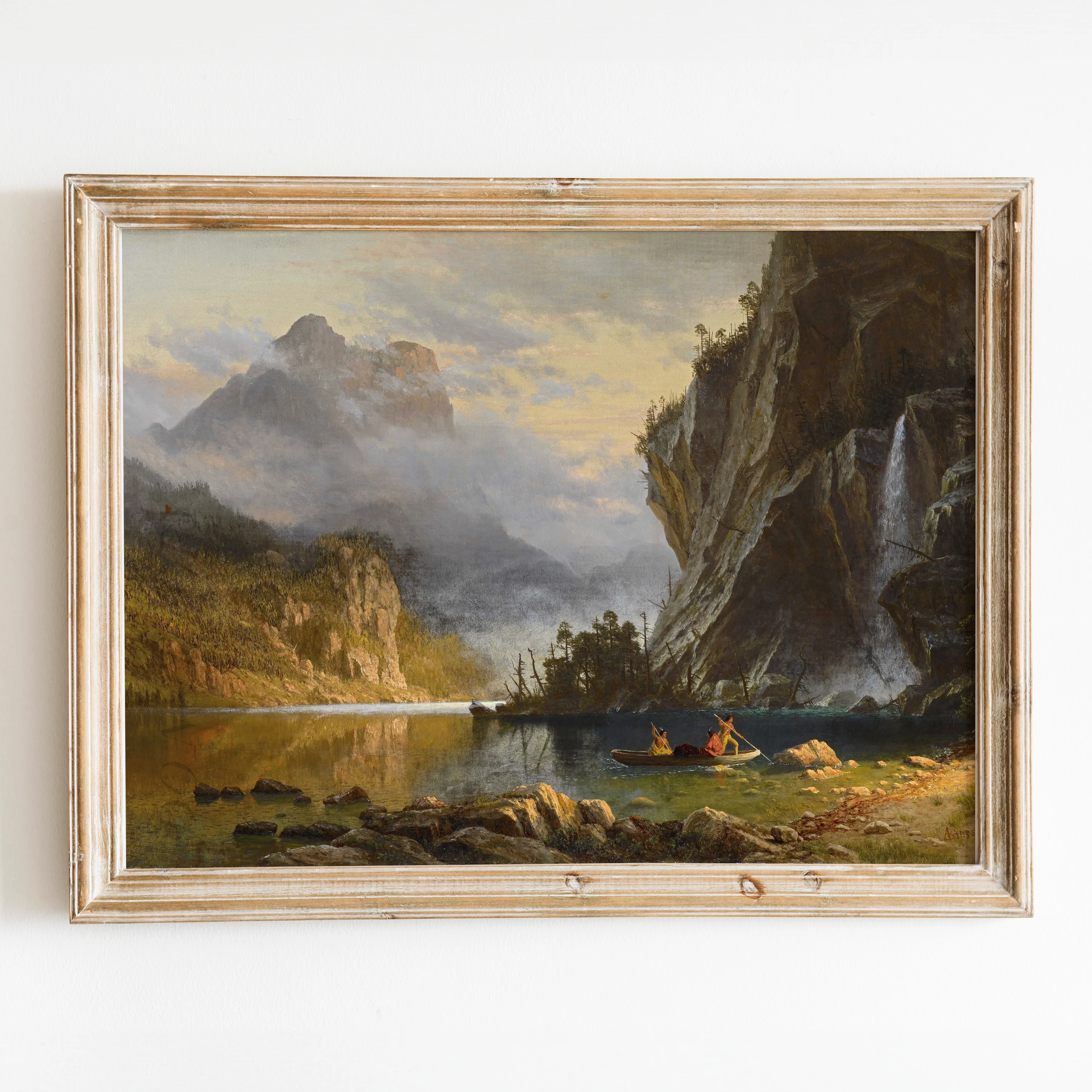 Indians Spear Fishing (1862) by Albert Bierstadt