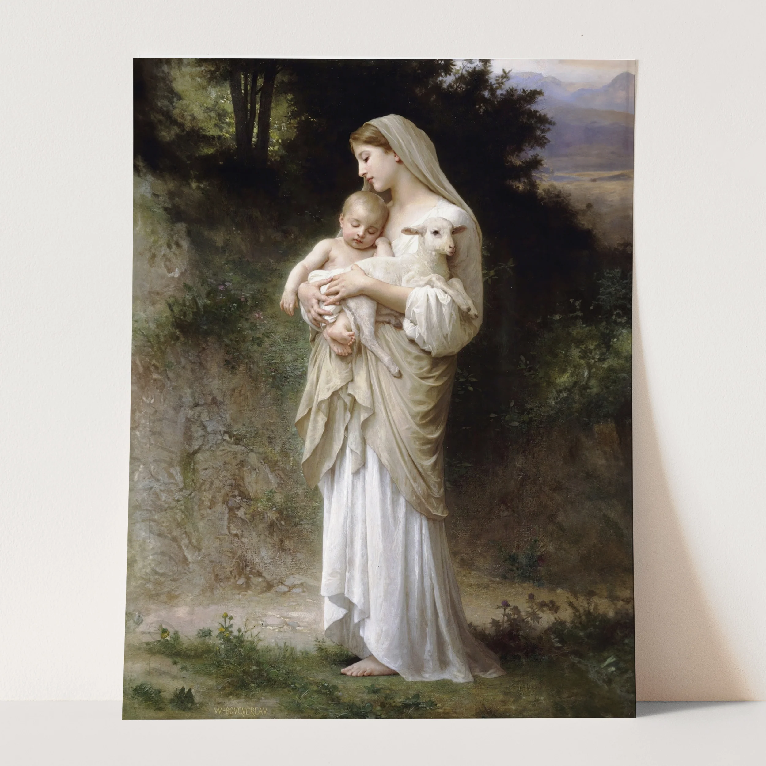 Innocence, Virgin Mary with Baby Jesus & Lamb by William-Adolphe Bouguereau - Image 3