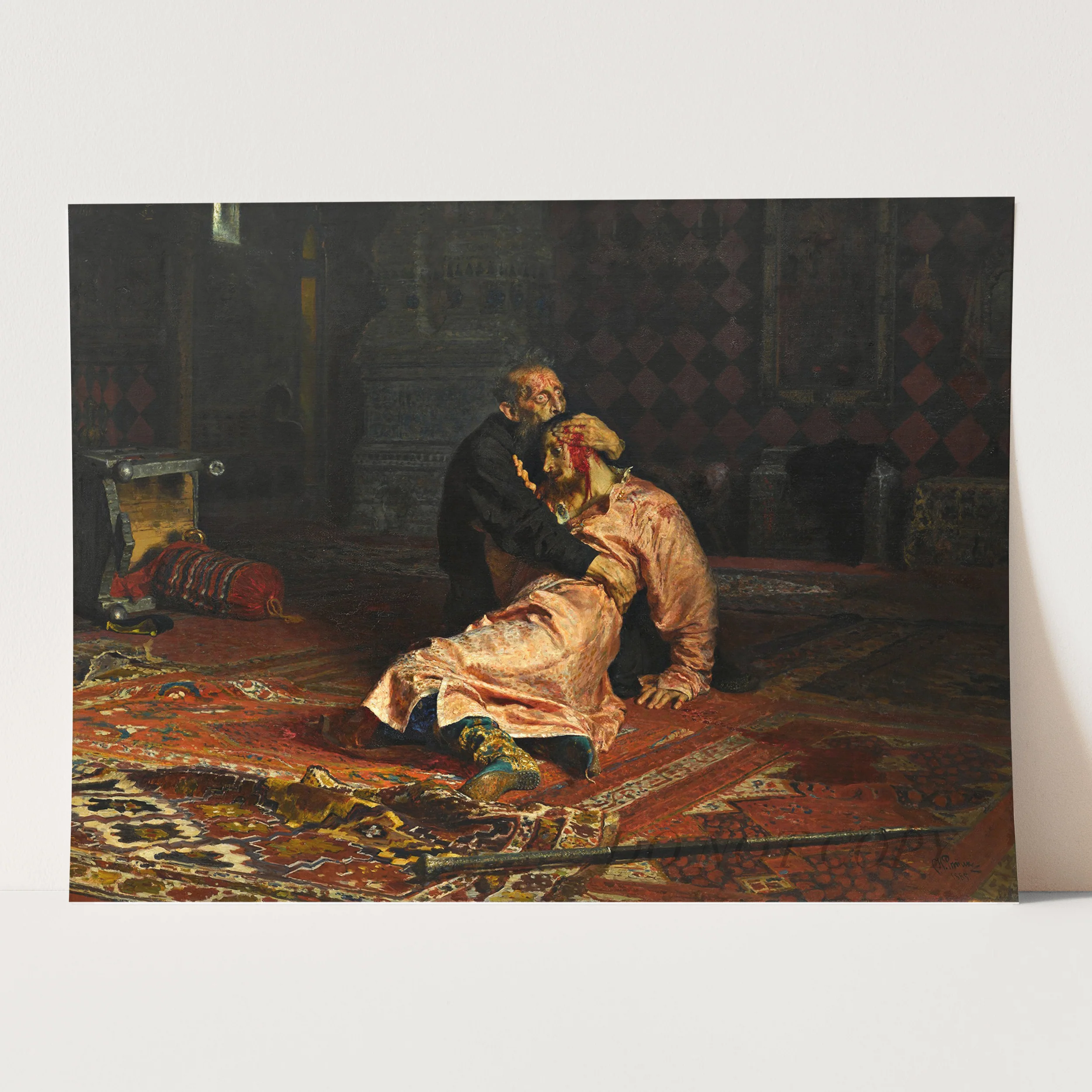 Ivan the Terrible and His Son Ivan on 16 November 1581 by Ilya Repin - Image 3