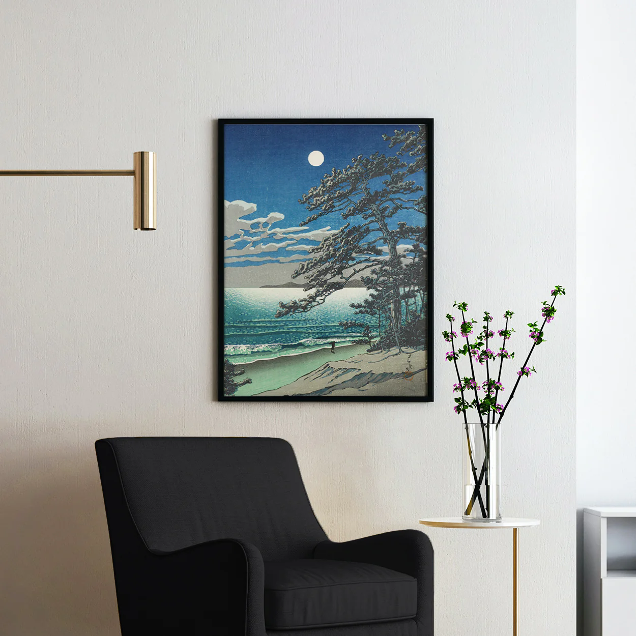 Japanese Moonlit Landscape - Image 2
