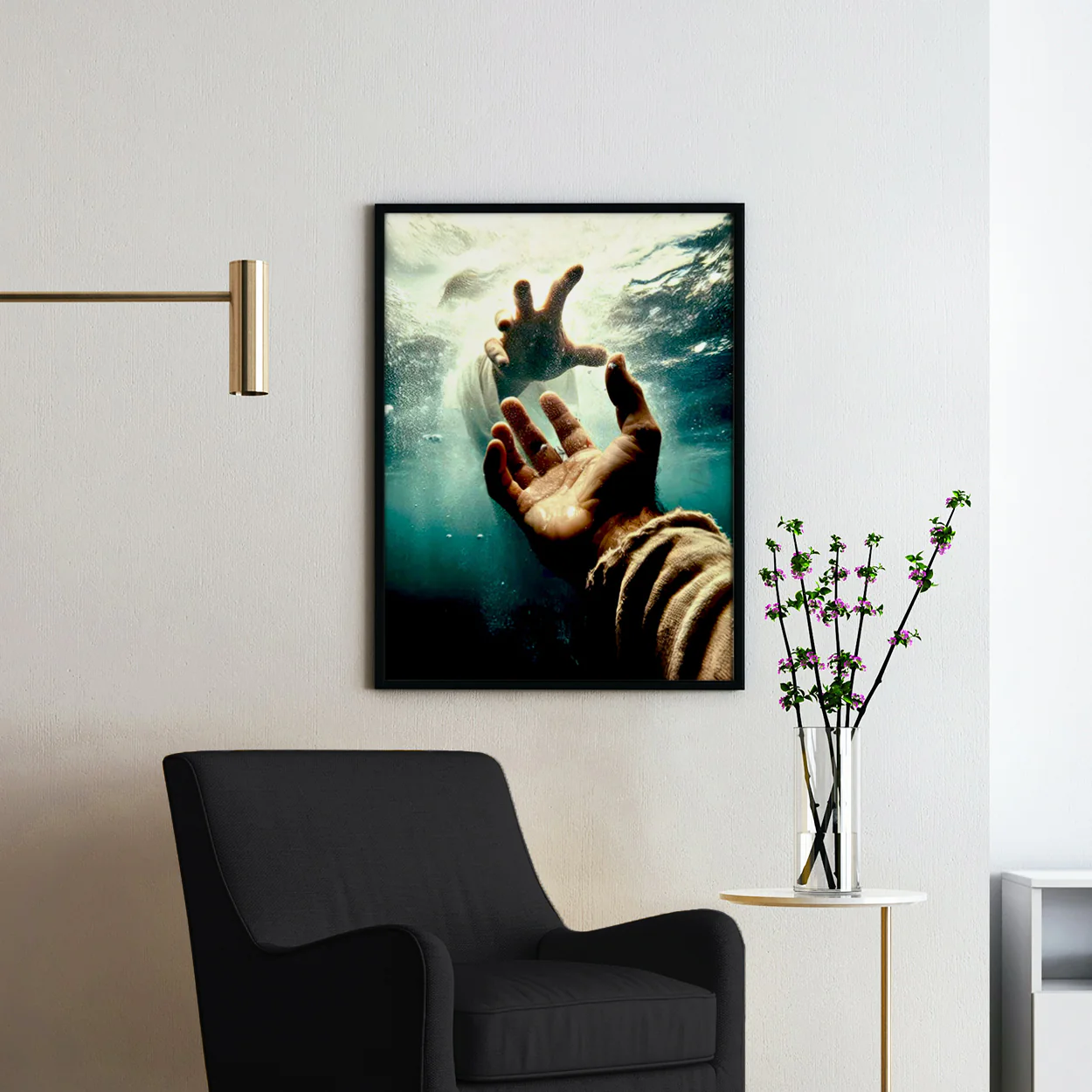 Jesus Reaching Into Water - Image 2